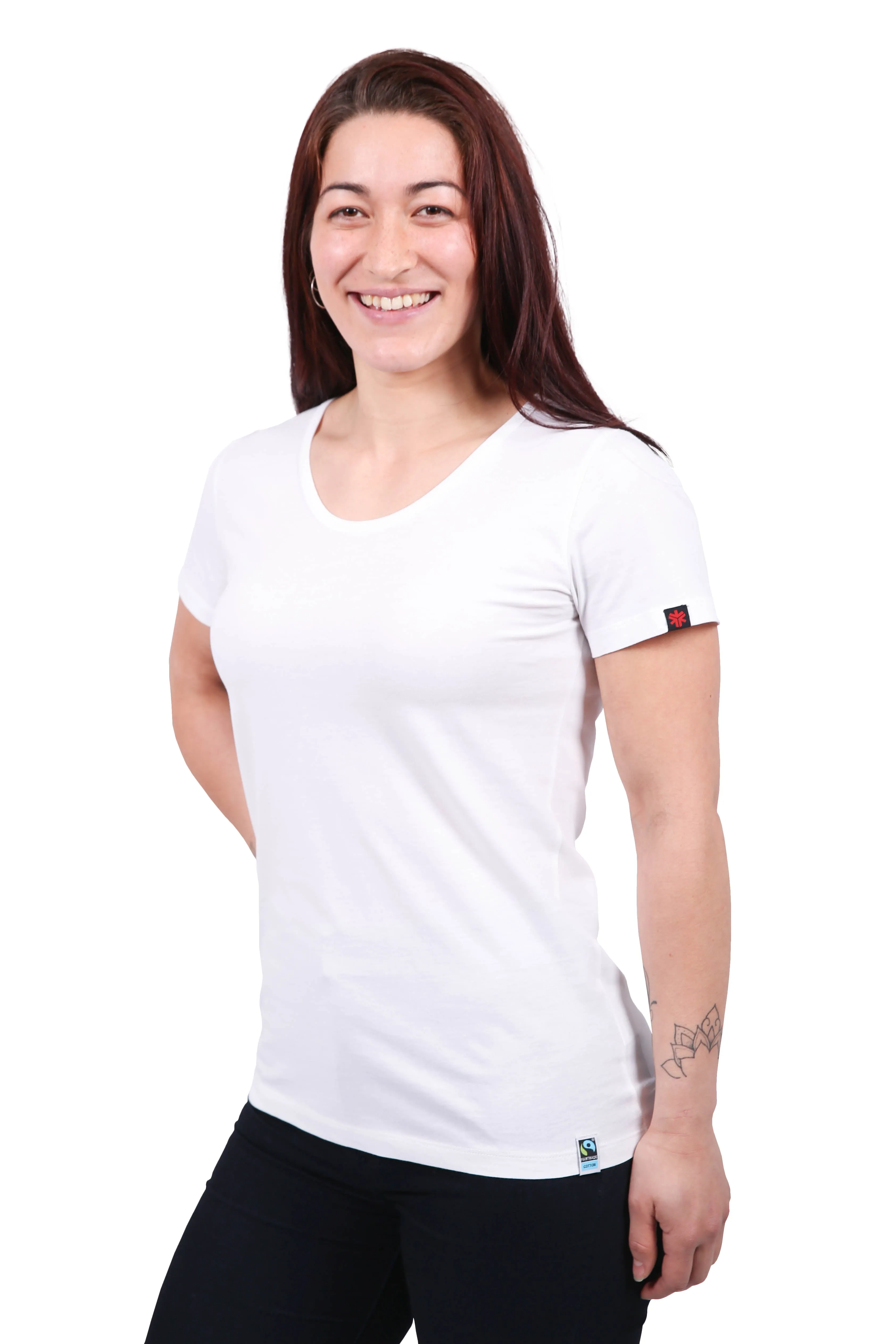 Round Neck T-shirt, Womens White sold by Etiko product image thumbnail 2