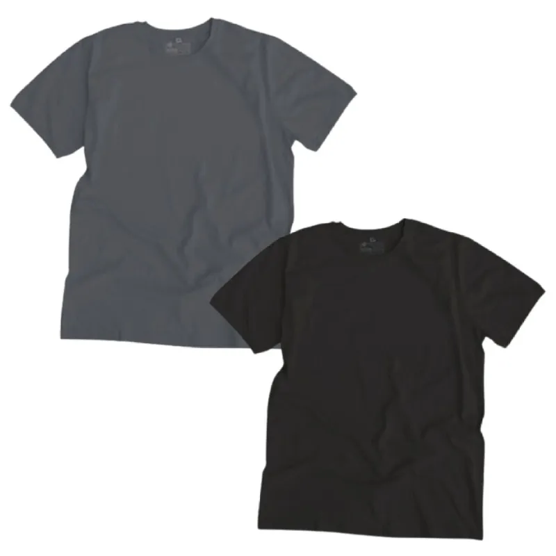 Organic Cotton T-Shirts Bundle (Black & Charcoal) sold by Etiko