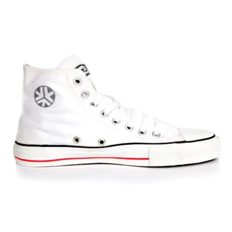 High Top Sneakers, White Stripe CLEARANCE STOCK sold by Etiko