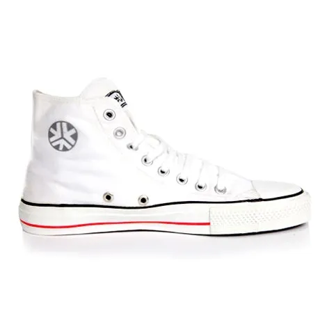 High Top Sneakers, White Stripe CLEARANCE STOCK sold by Etiko