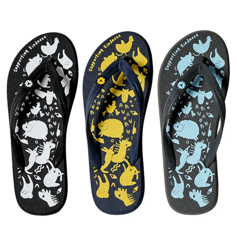 3 Pair Rubber Thong Bundle made by Etiko