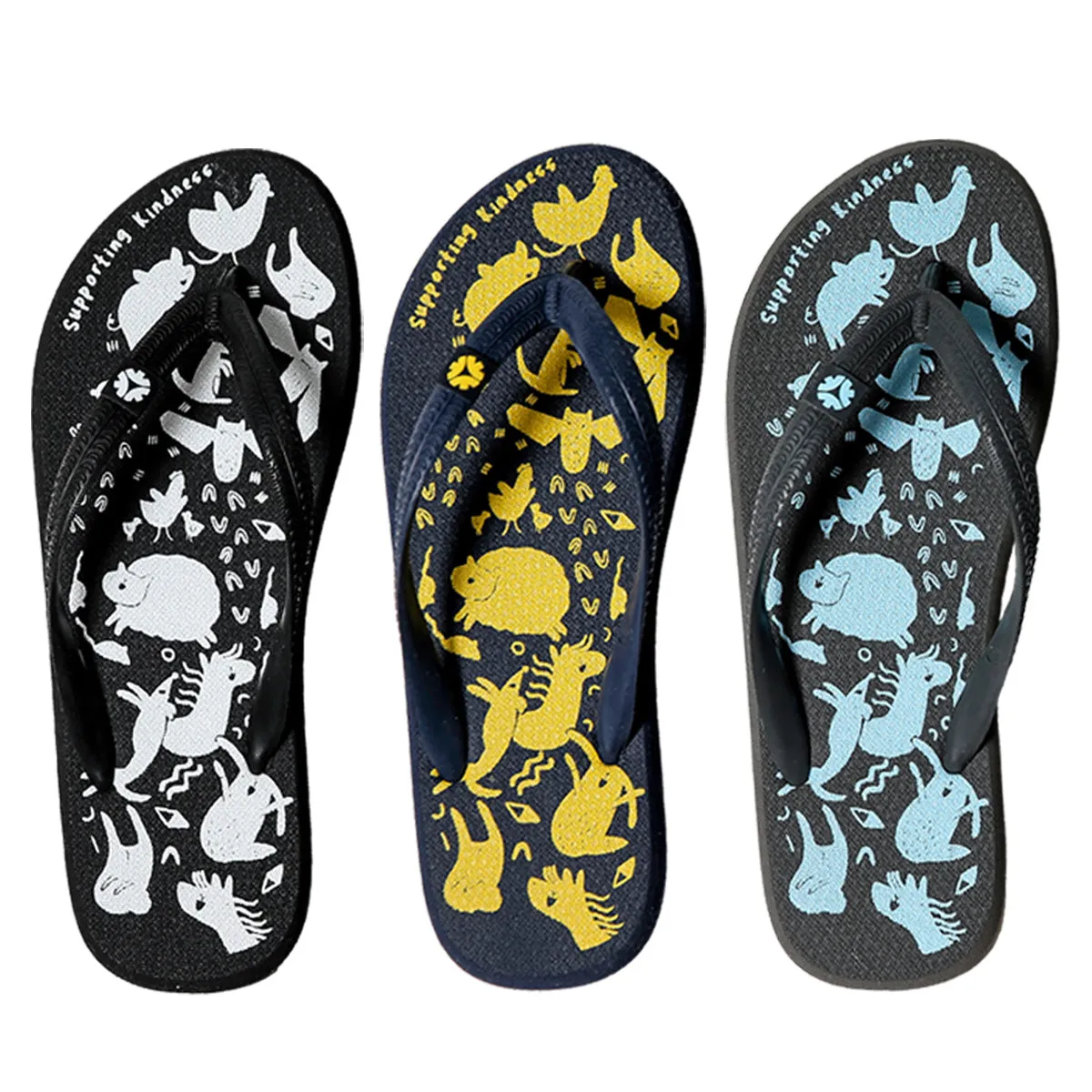 3 Pair Rubber Thong Bundle sold by Etiko