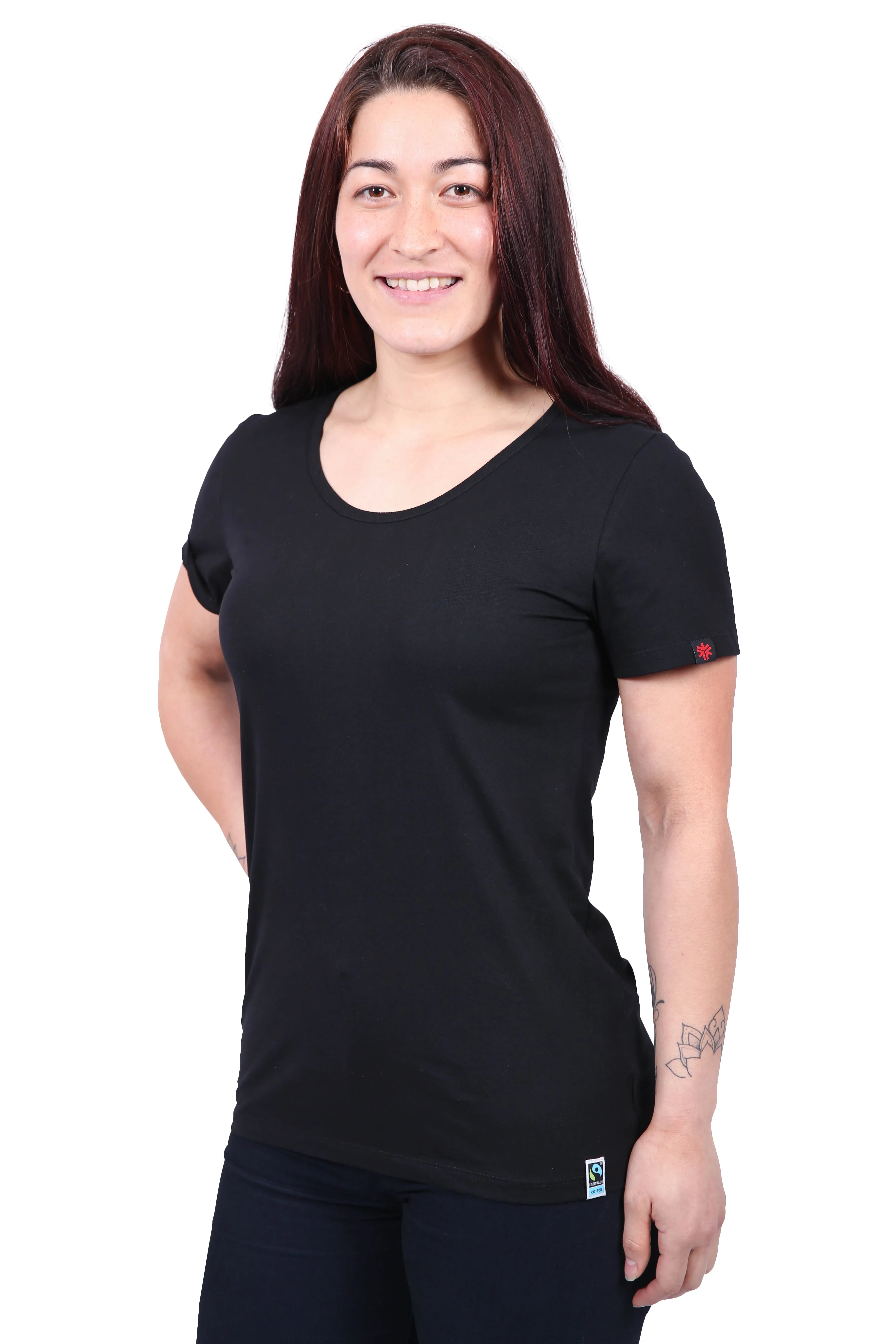 Round Neck T-shirt, Womens Black sold by Etiko product image thumbnail 2