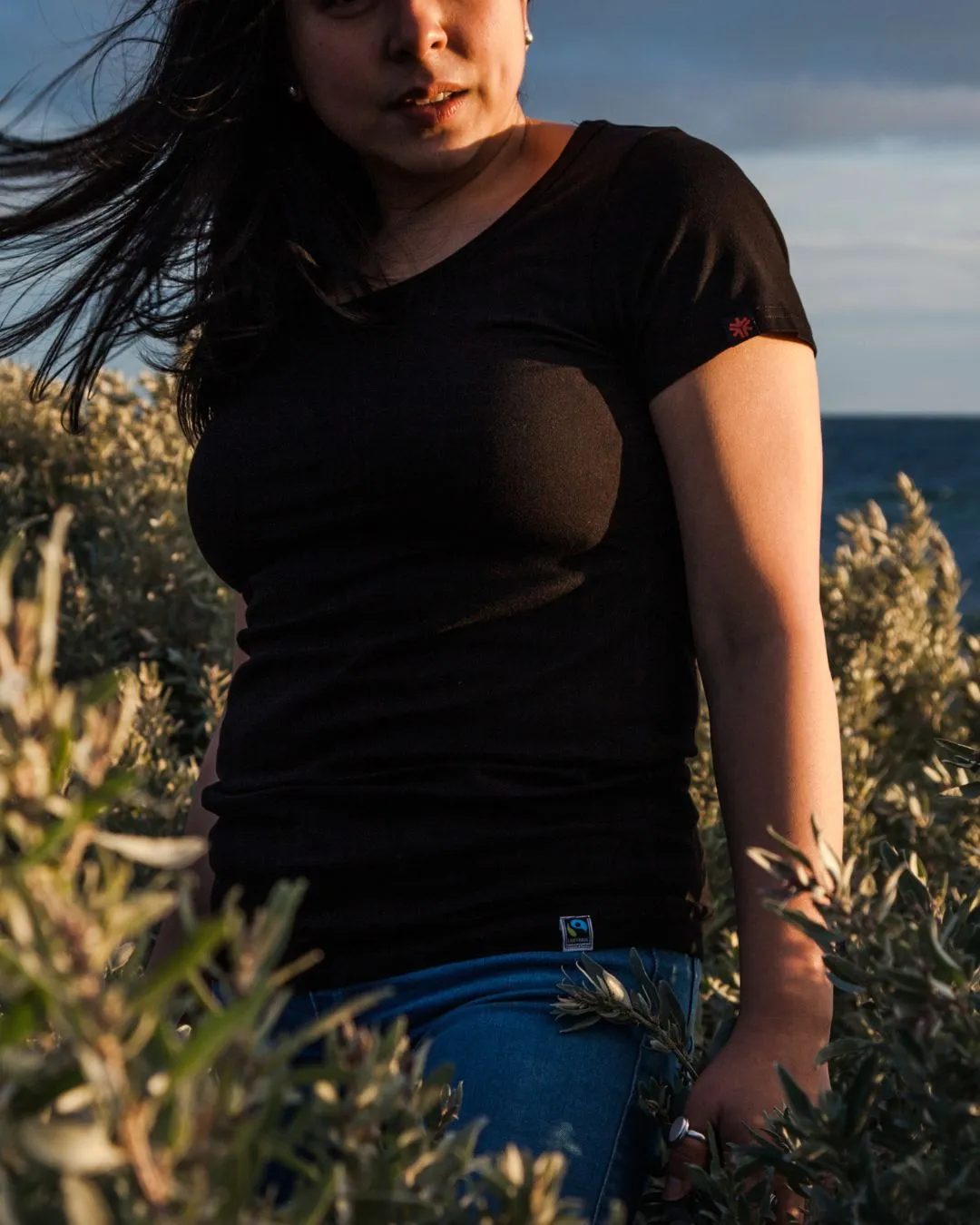 Round Neck T-shirt, Womens Black sold by Etiko product image thumbnail 4