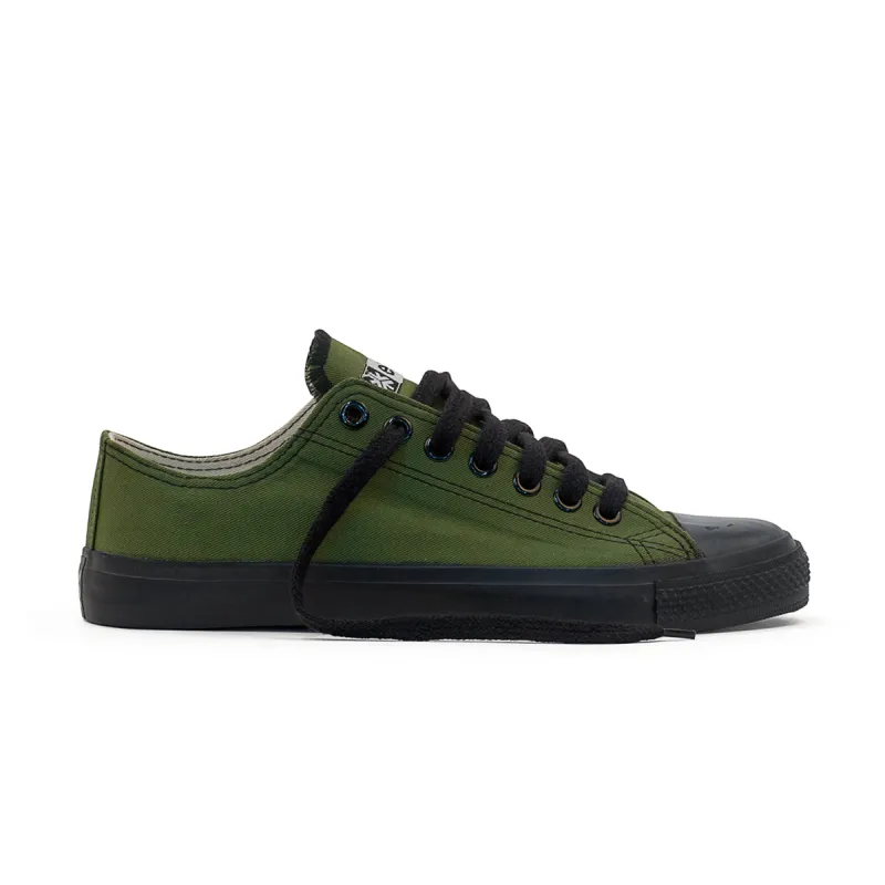 Low Cut Sneakers, Olive & Black sold by Etiko