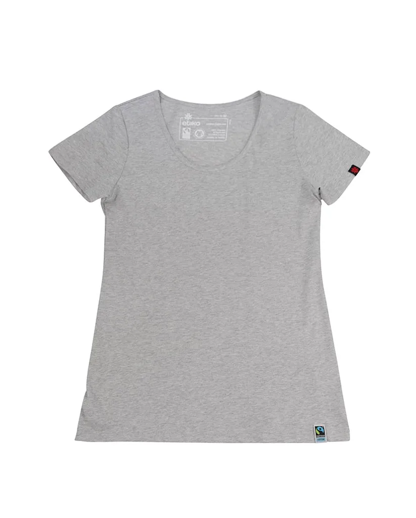 Round Neck T-shirt, Womens Grey Marle sold by Etiko product image thumbnail 3