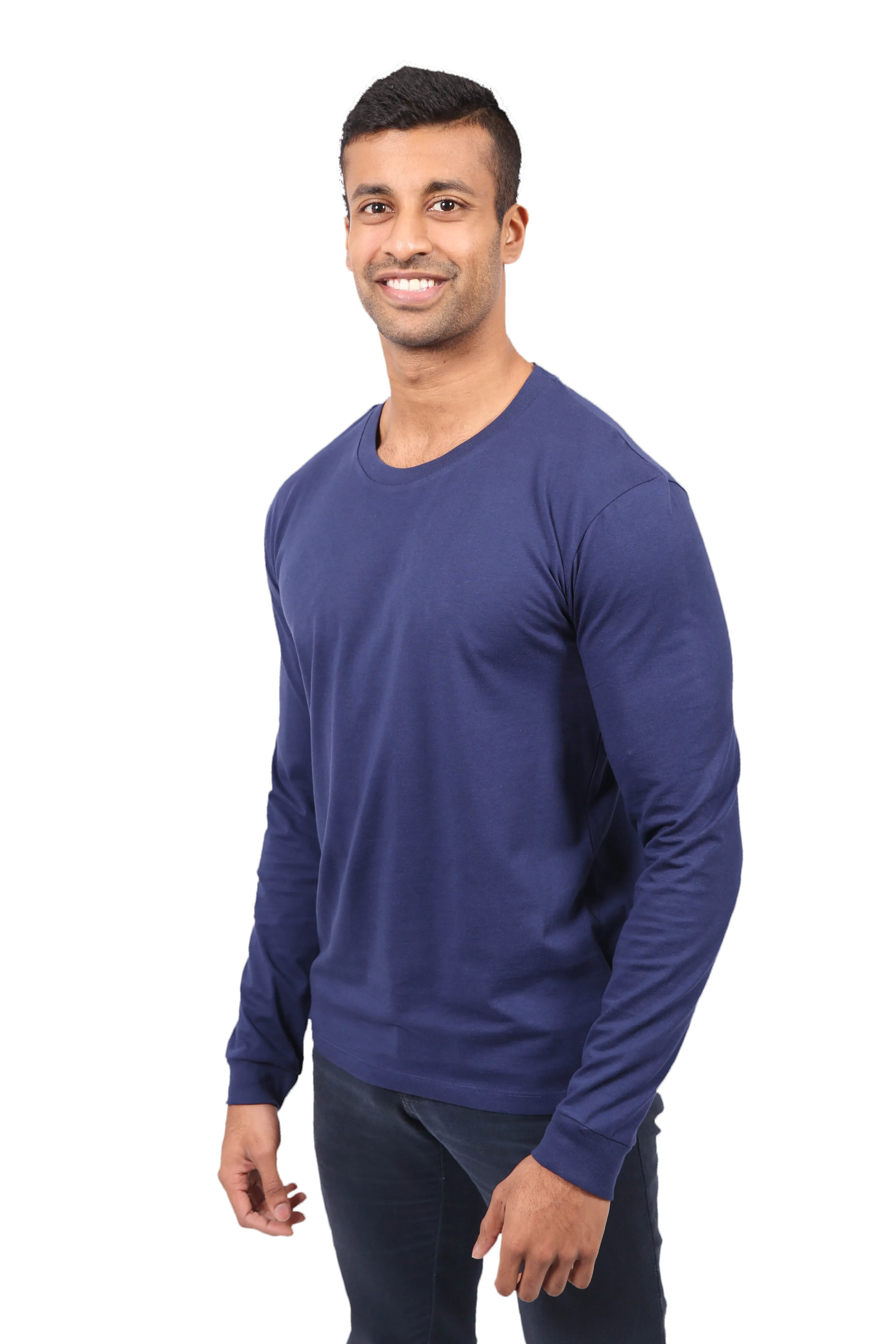 Long Sleeve T-shirt, Unisex Navy sold by Etiko product image thumbnail 2