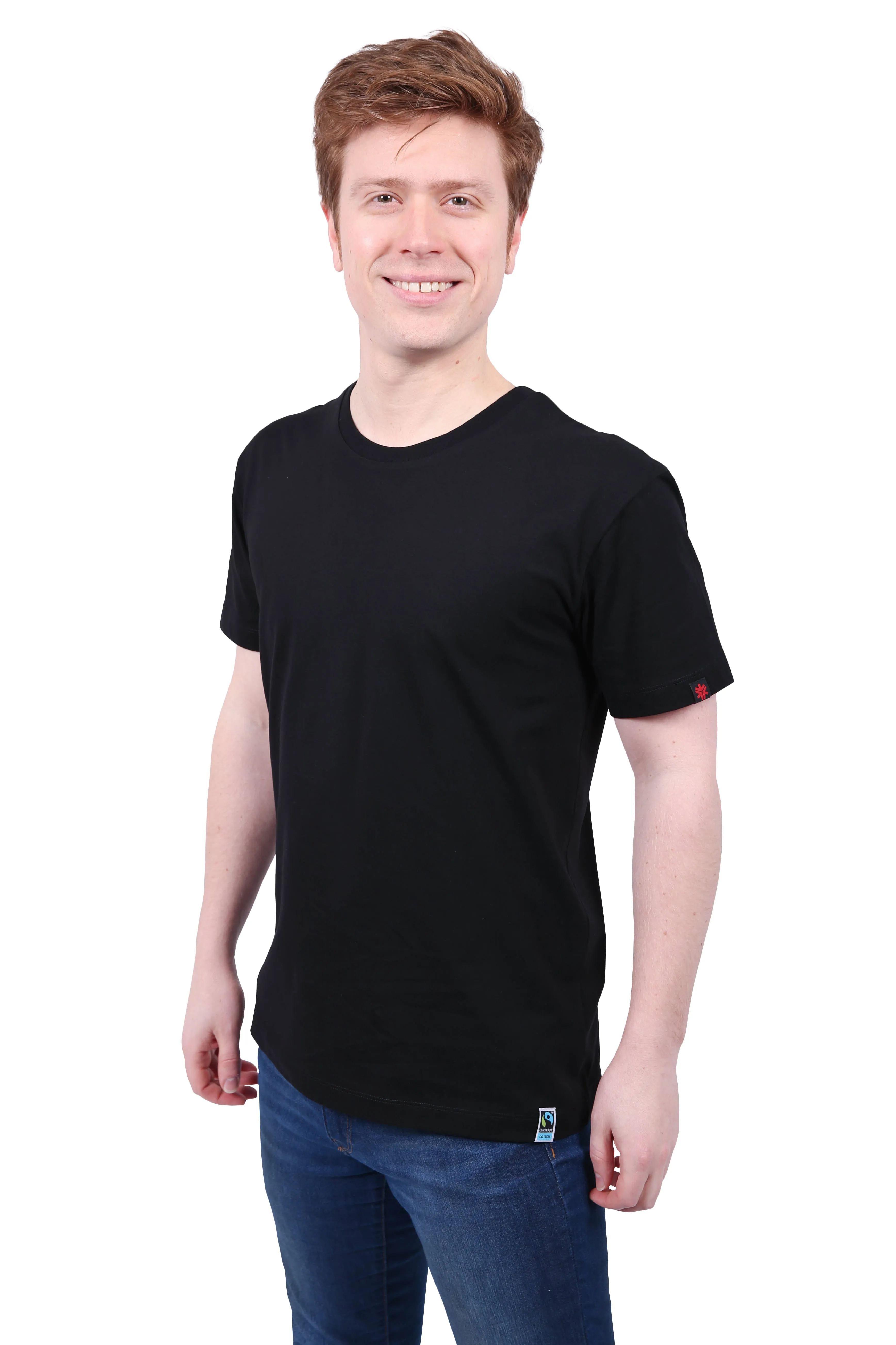 ROUND NECK T-SHIRT, UNISEX BLACK (3 Pack) sold by Etiko product image thumbnail 3