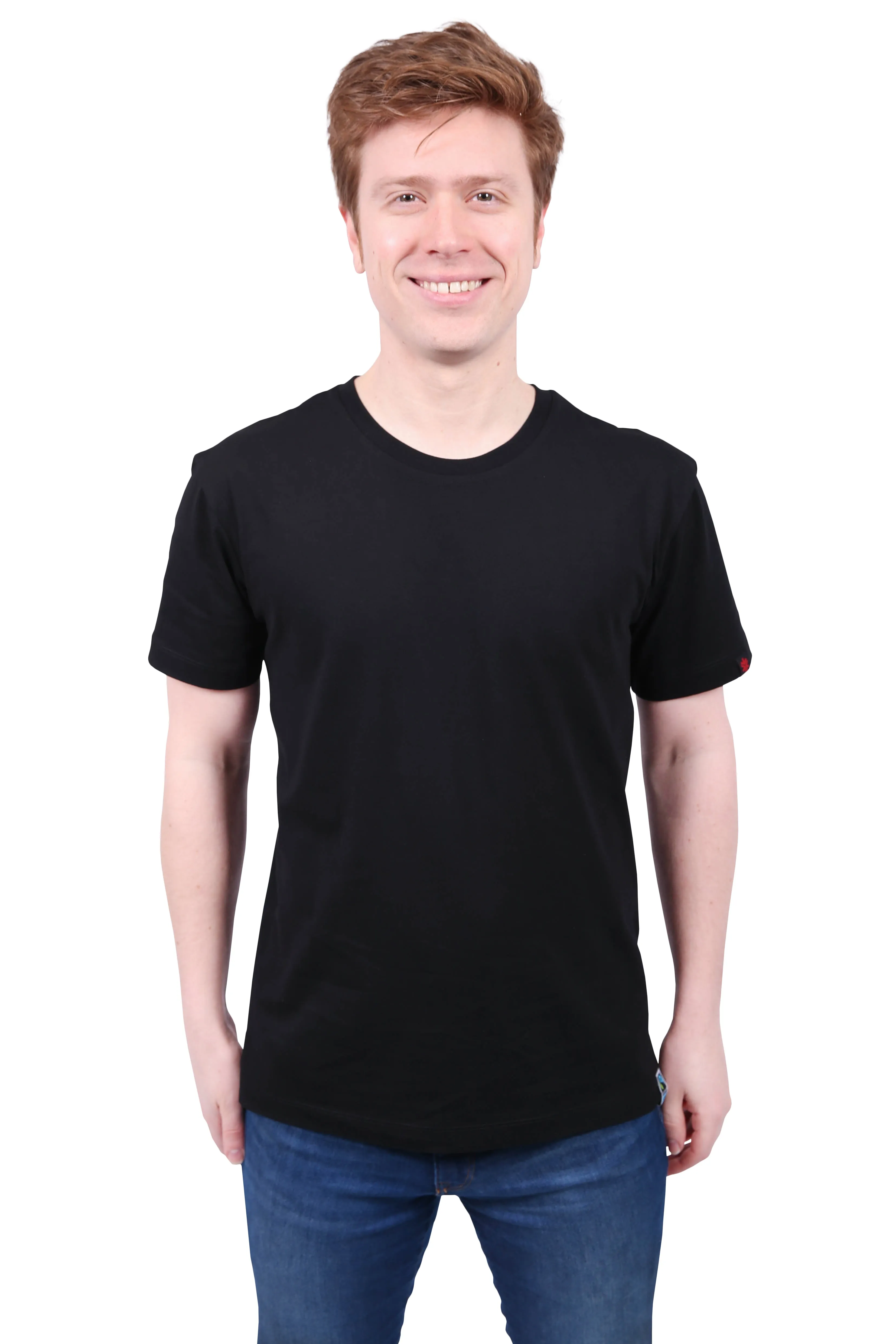 ROUND NECK T-SHIRT, UNISEX BLACK (3 Pack) sold by Etiko product image thumbnail 2