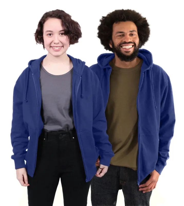 Zipped Hoodie, Unisex Navy sold by Etiko
