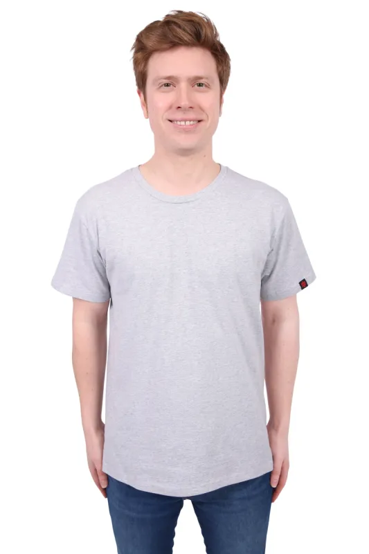 Round Neck T-shirt, Unisex Grey Marle sold by Etiko