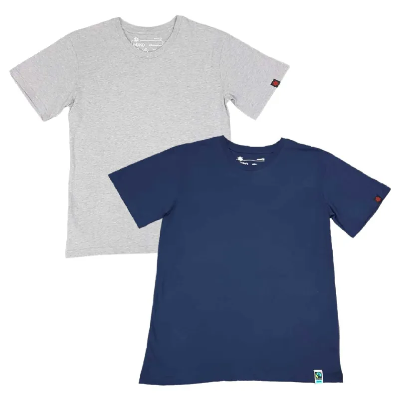 Organic Cotton T-Shirts Bundle (Grey & Navy) sold by Etiko