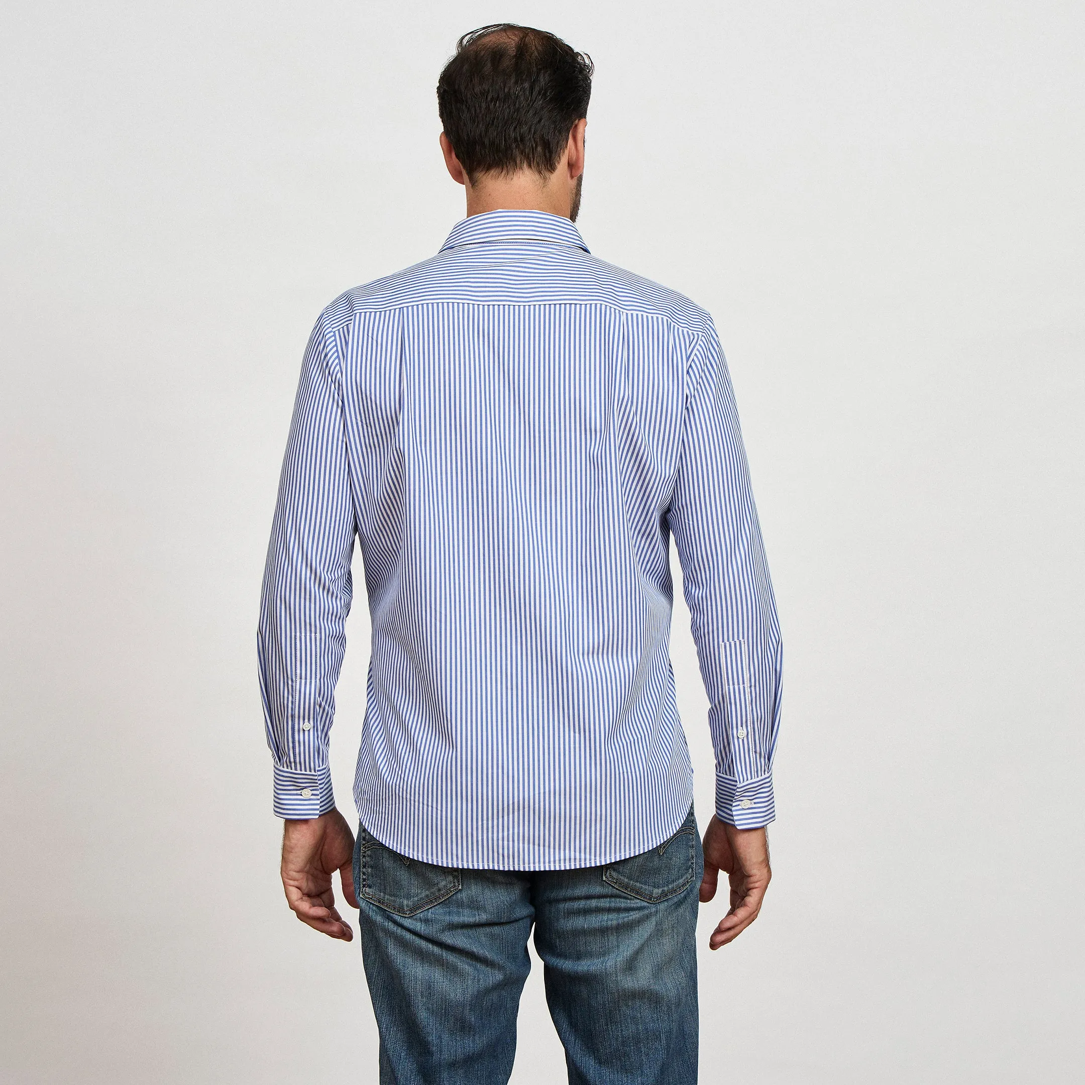 The Striped Poplin Shirt sold by Citizen Wolf product image thumbnail 2