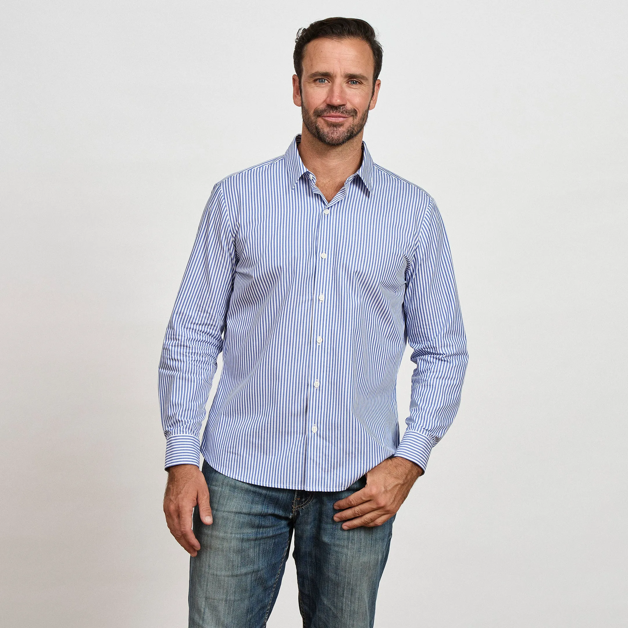 The Striped Poplin Shirt sold by Citizen Wolf