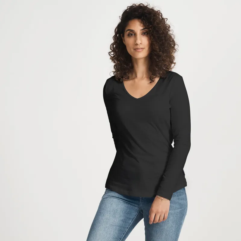 Cotton LS V-Neck Tee sold by Citizen Wolf