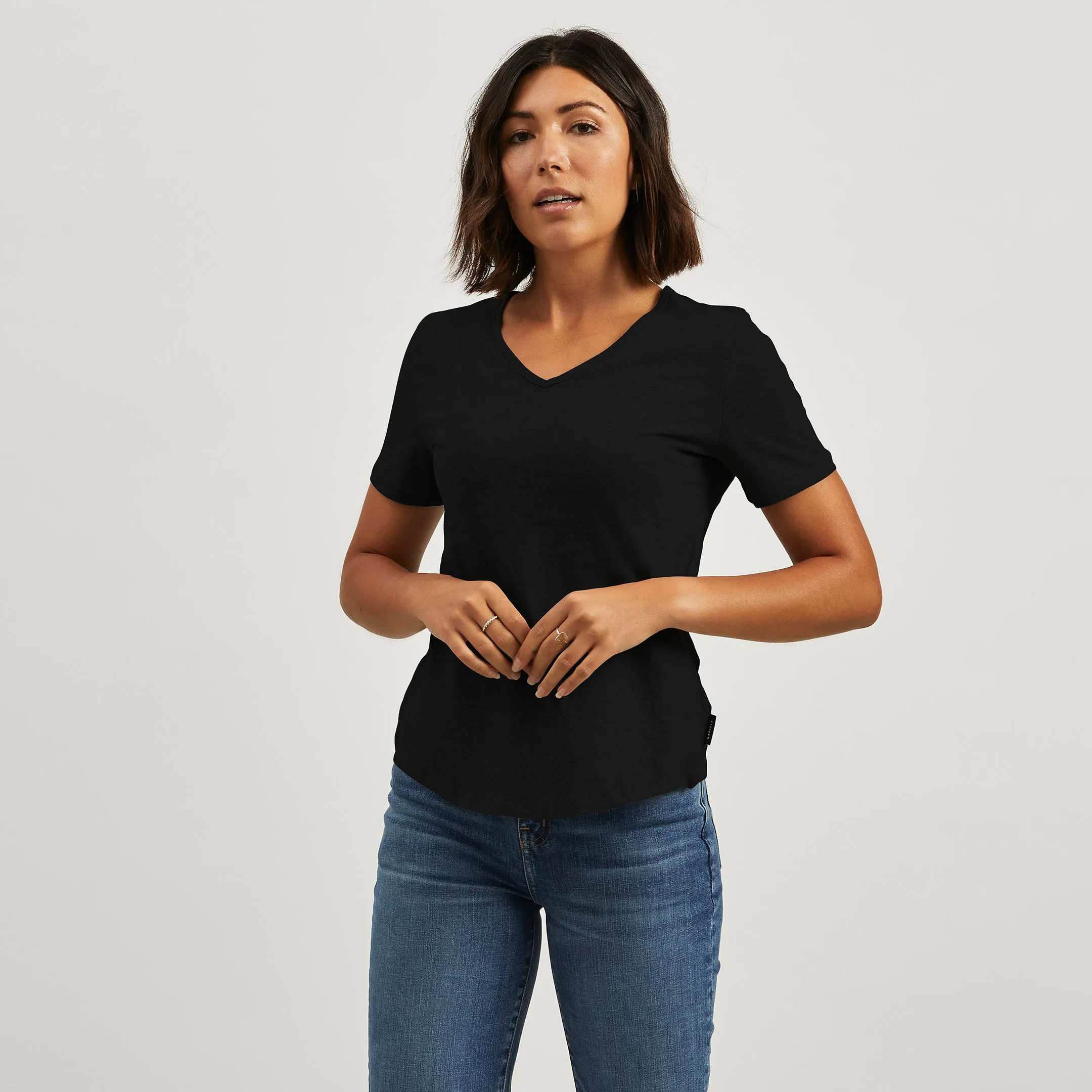 Cotton V-Neck Tee sold by Citizen Wolf product image thumbnail 4