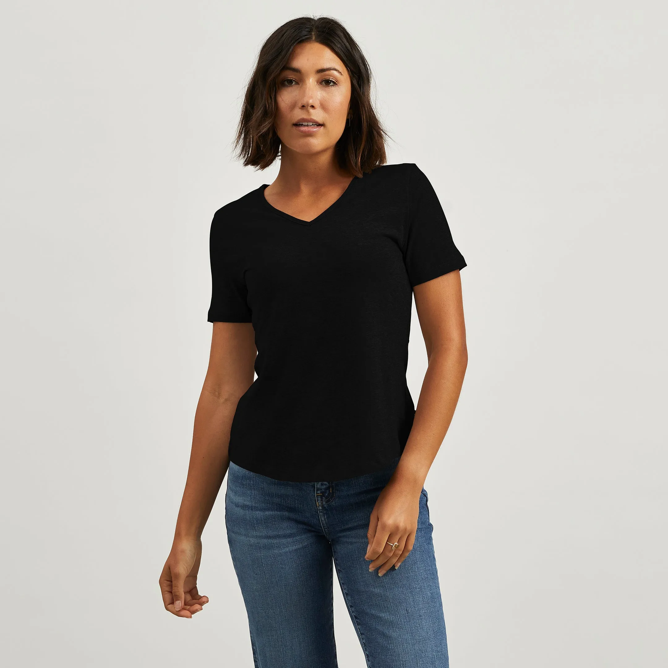 Cotton V-Neck Tee sold by Citizen Wolf product image thumbnail 5