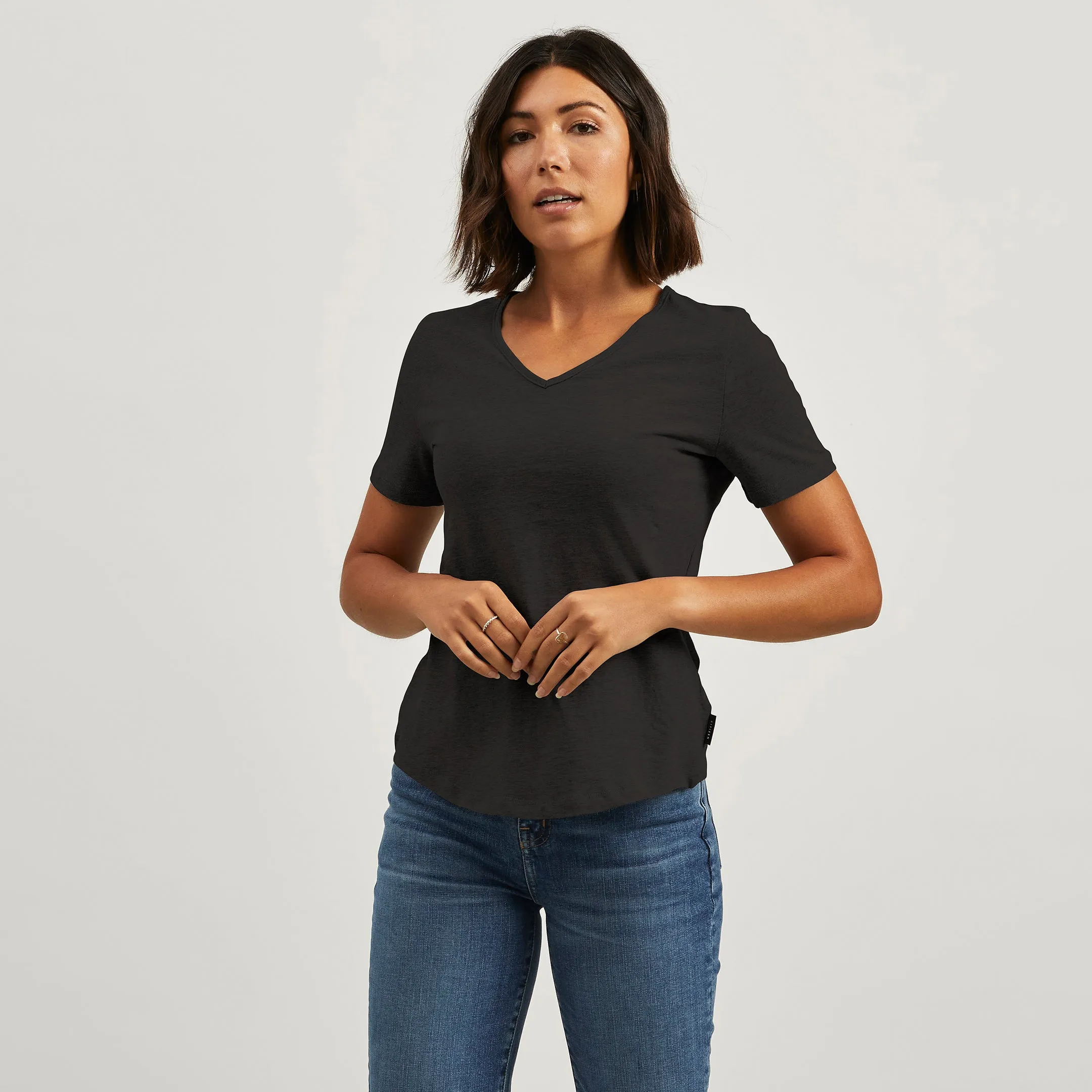 Cotton V-Neck Tee sold by Citizen Wolf product image thumbnail 2