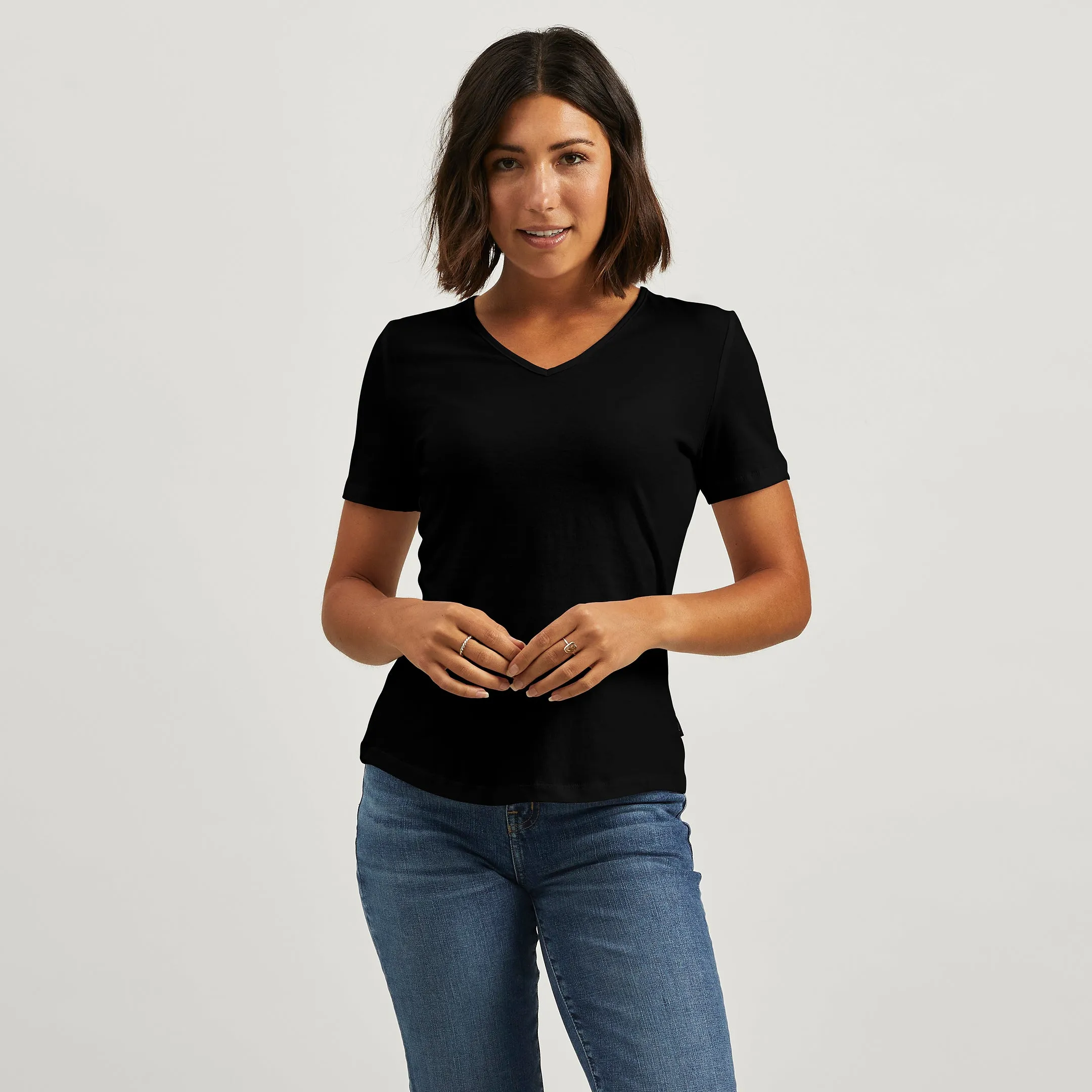 Cotton V-Neck Tee sold by Citizen Wolf product image thumbnail 3