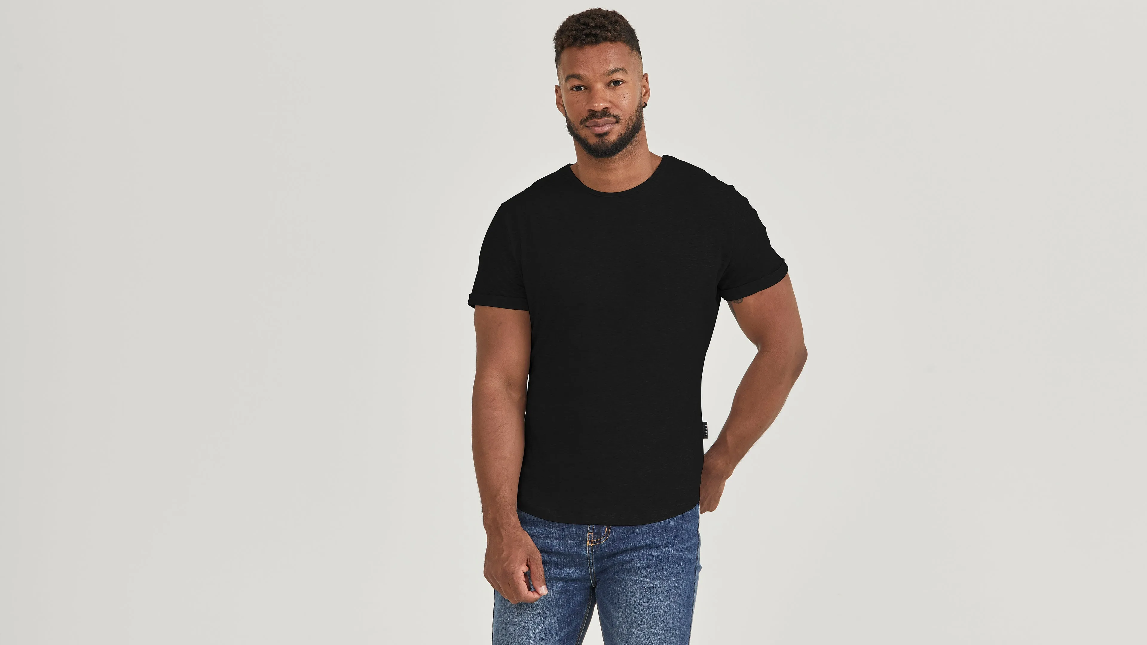 Cotton Rolled Crew Tee sold by Citizen Wolf product image thumbnail 5