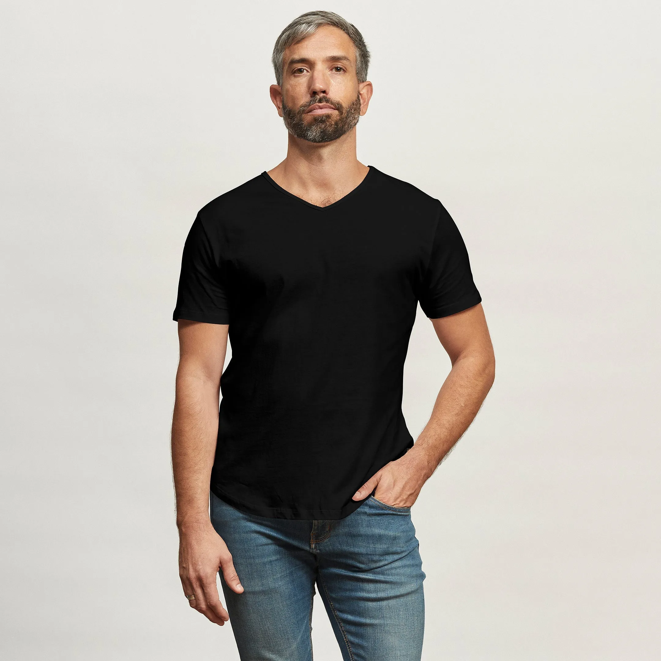 Cotton V-Neck Tee sold by Citizen Wolf product image thumbnail 4