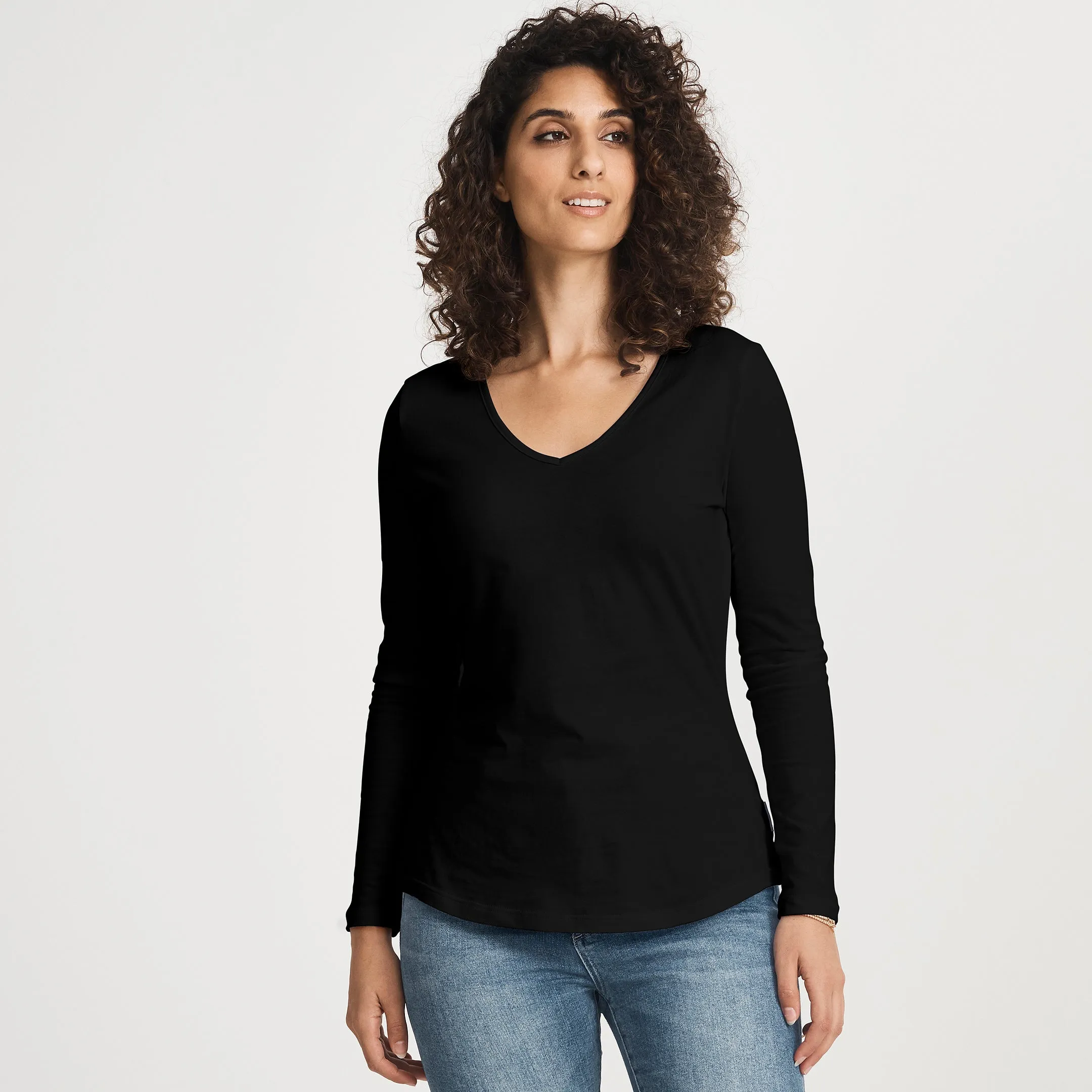 Women's Merino LS V-Neck Tee sold by Citizen Wolf product image thumbnail 3