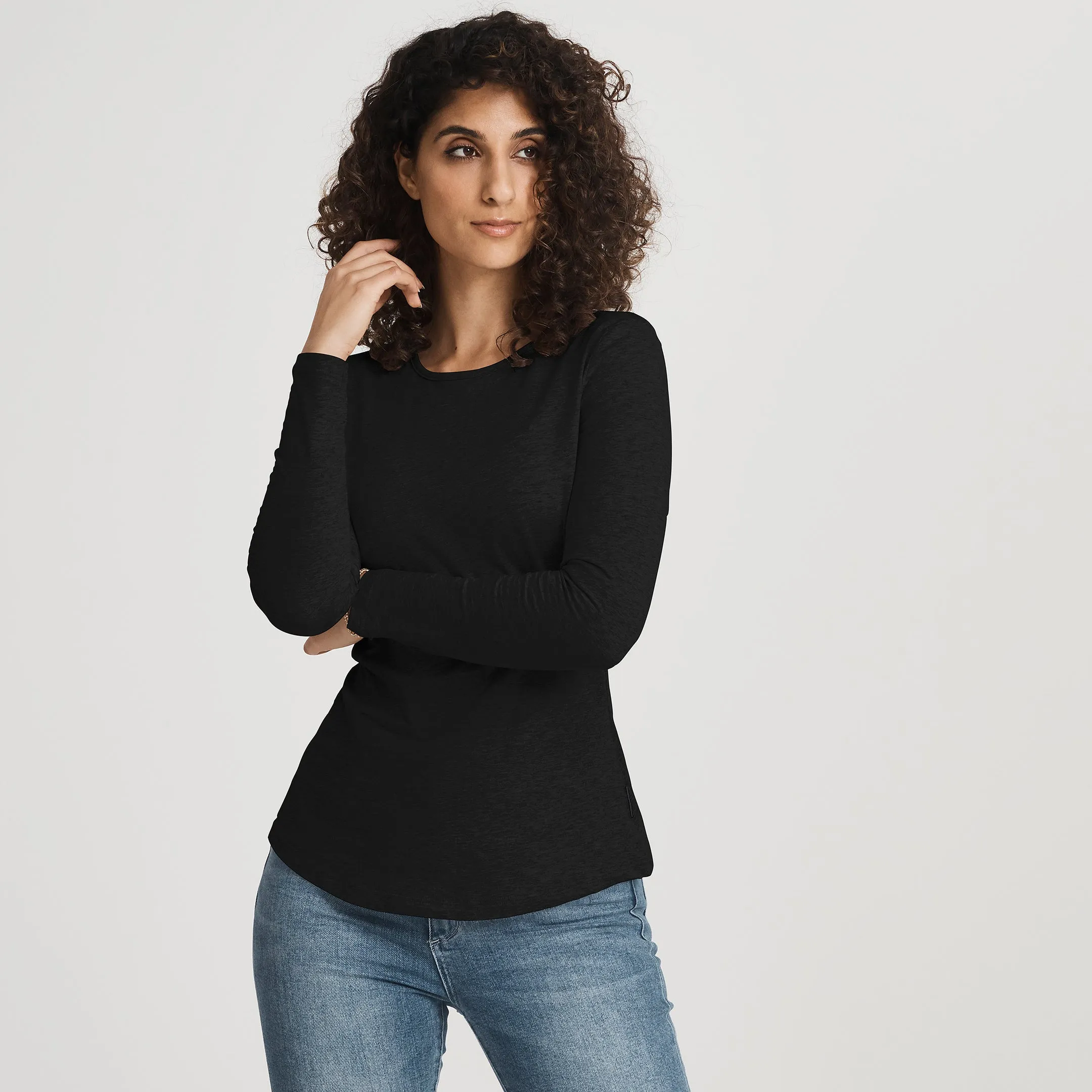 Hemp LS Crew Tee sold by Citizen Wolf product image thumbnail 4