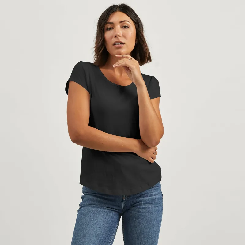 Cotton Cap Relaxed Crew Tee sold by Citizen Wolf