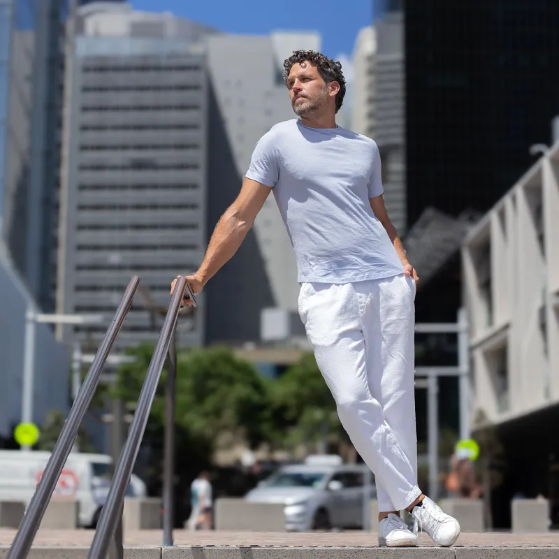 Cloud Blue Merino / Cotton Tee sold by Citizen Wolf