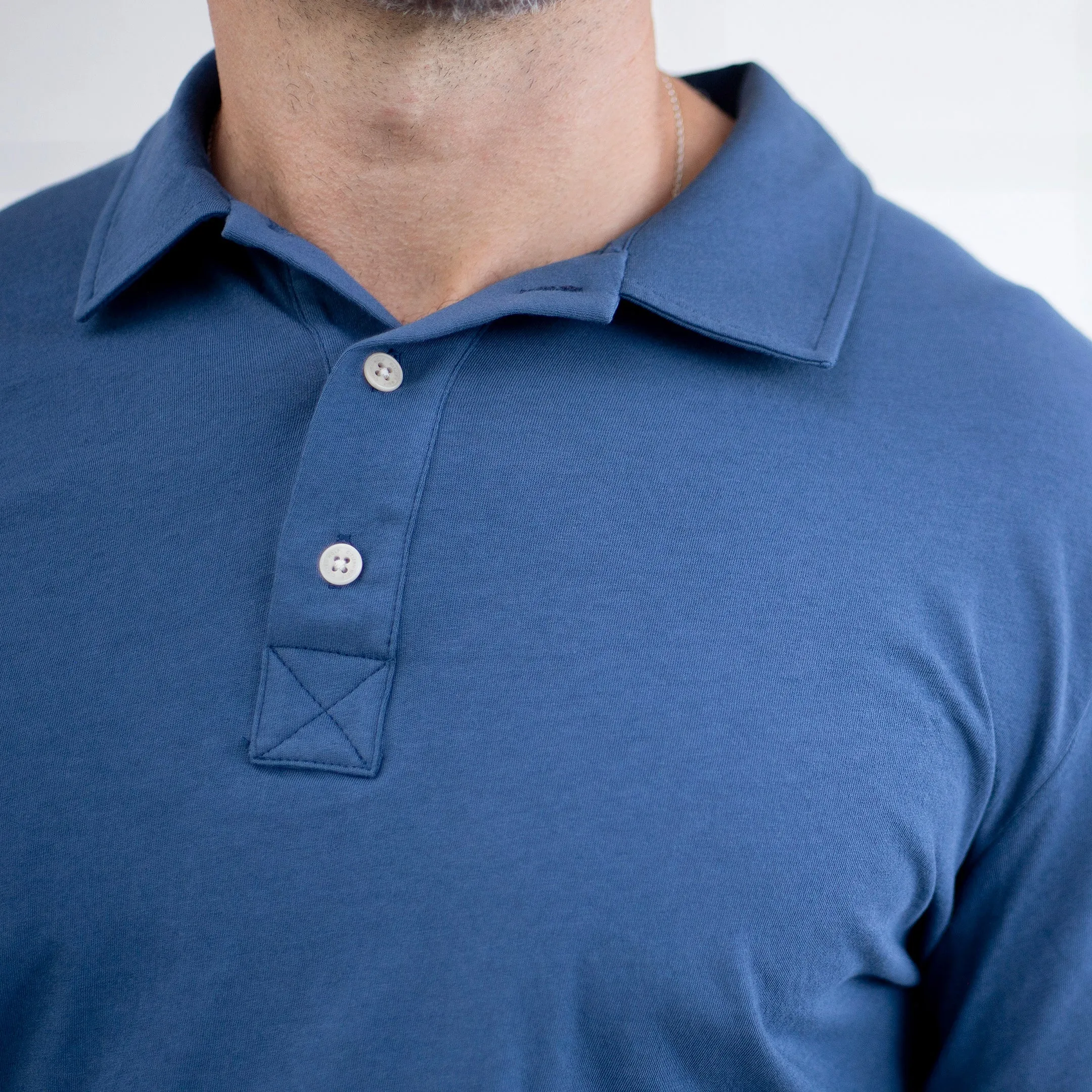 Prussian Blue Lightweight Jersey Polo sold by Citizen Wolf product image thumbnail 2