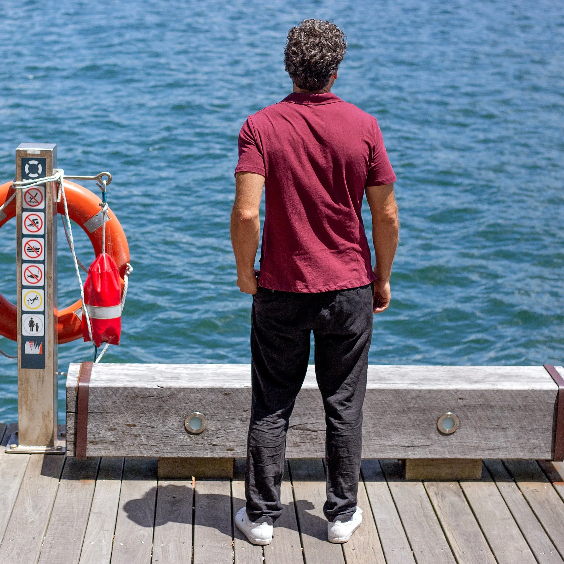 Oxblood Lightweight Jersey Polo sold by Citizen Wolf product image thumbnail 3