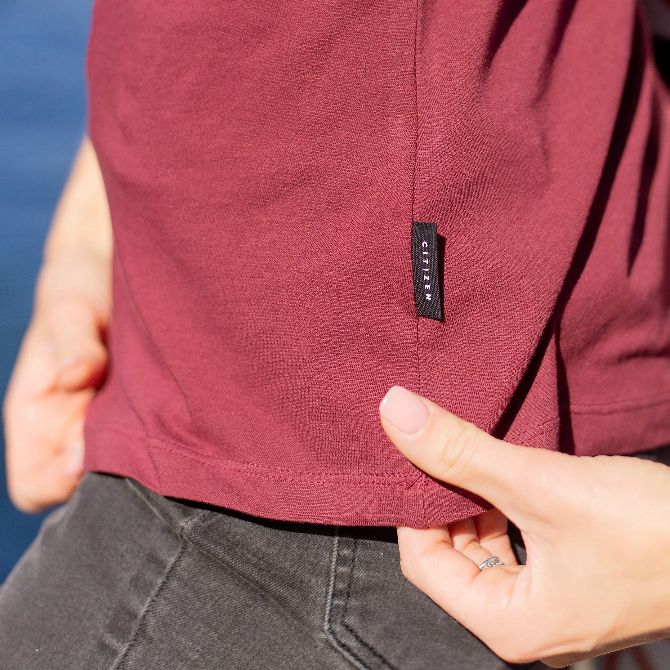 Oxblood Lightweight Cotton Tee sold by Citizen Wolf product image thumbnail 4