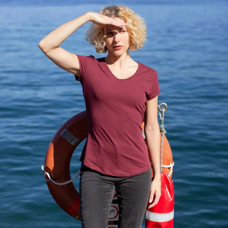 Oxblood Lightweight Cotton Tee sold by Citizen Wolf