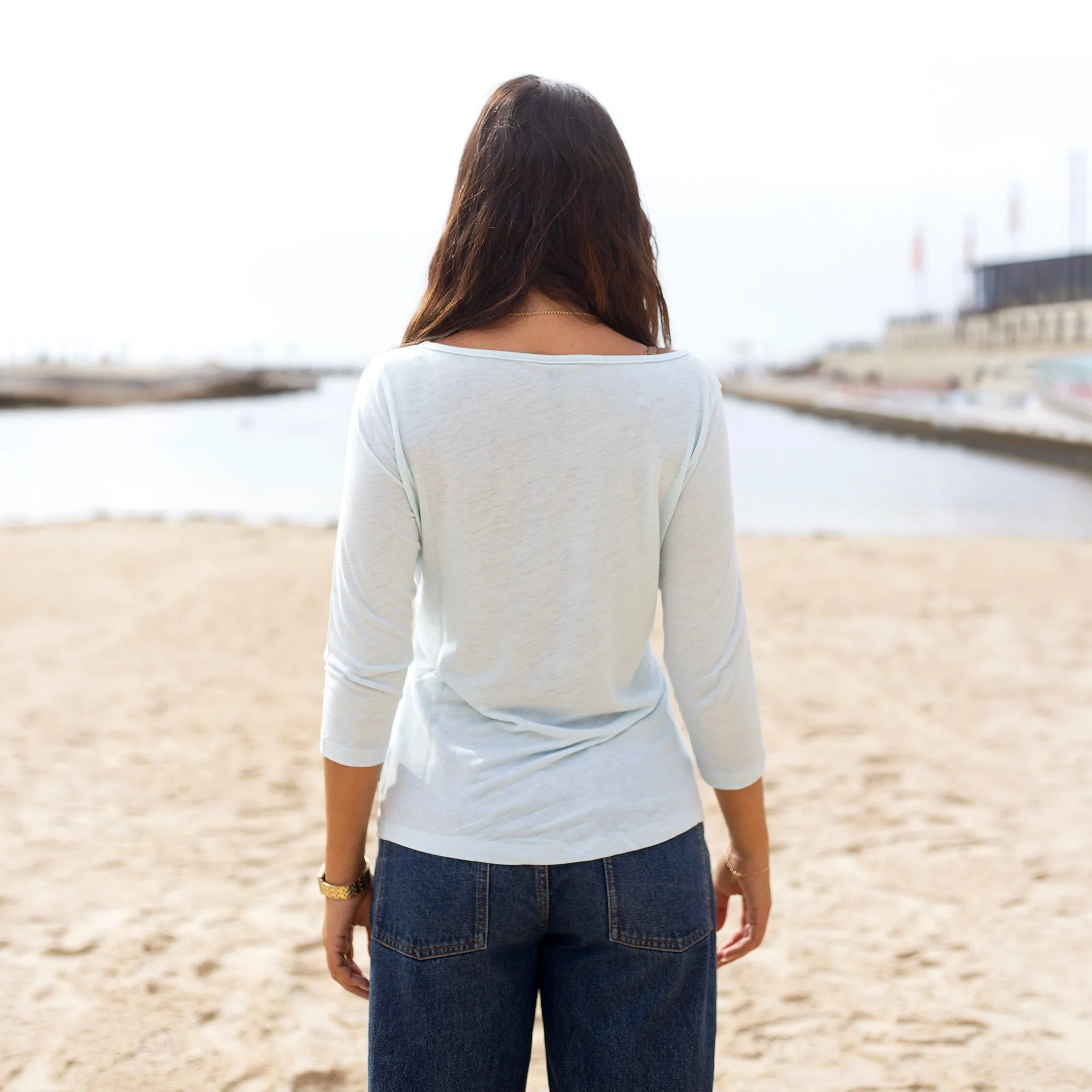 Cloud Linen / Tencel Tee sold by Citizen Wolf product image thumbnail 3