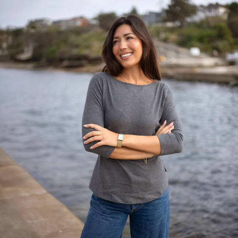 Charcoal Marl Cotton Tee sold by Citizen Wolf