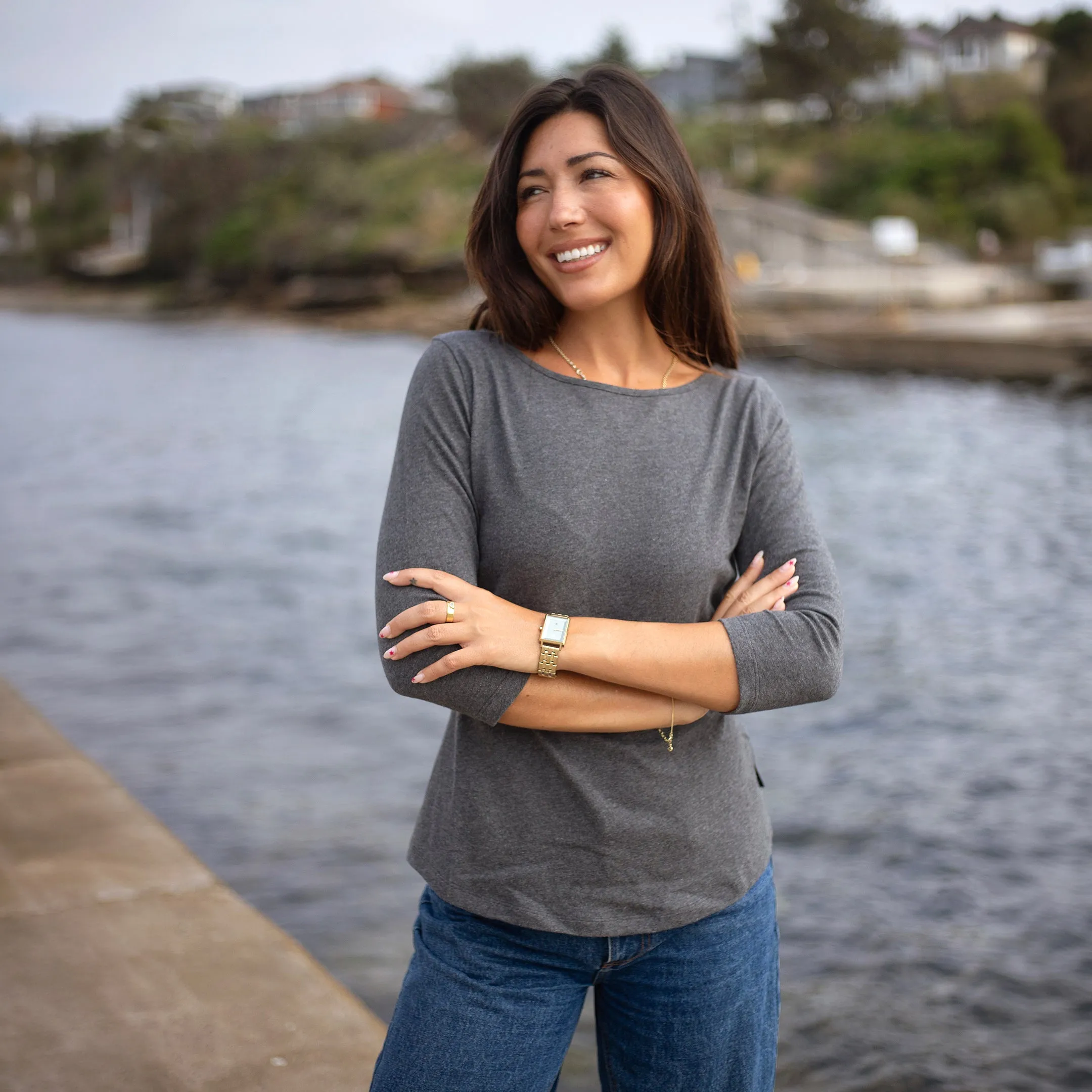 Charcoal Marl Cotton Tee sold by Citizen Wolf