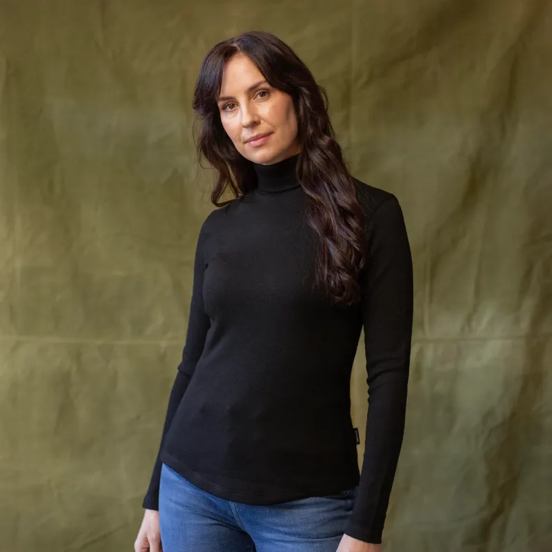 Women's Merino Ponte Heavy Turtleneck made by Citizen Wolf