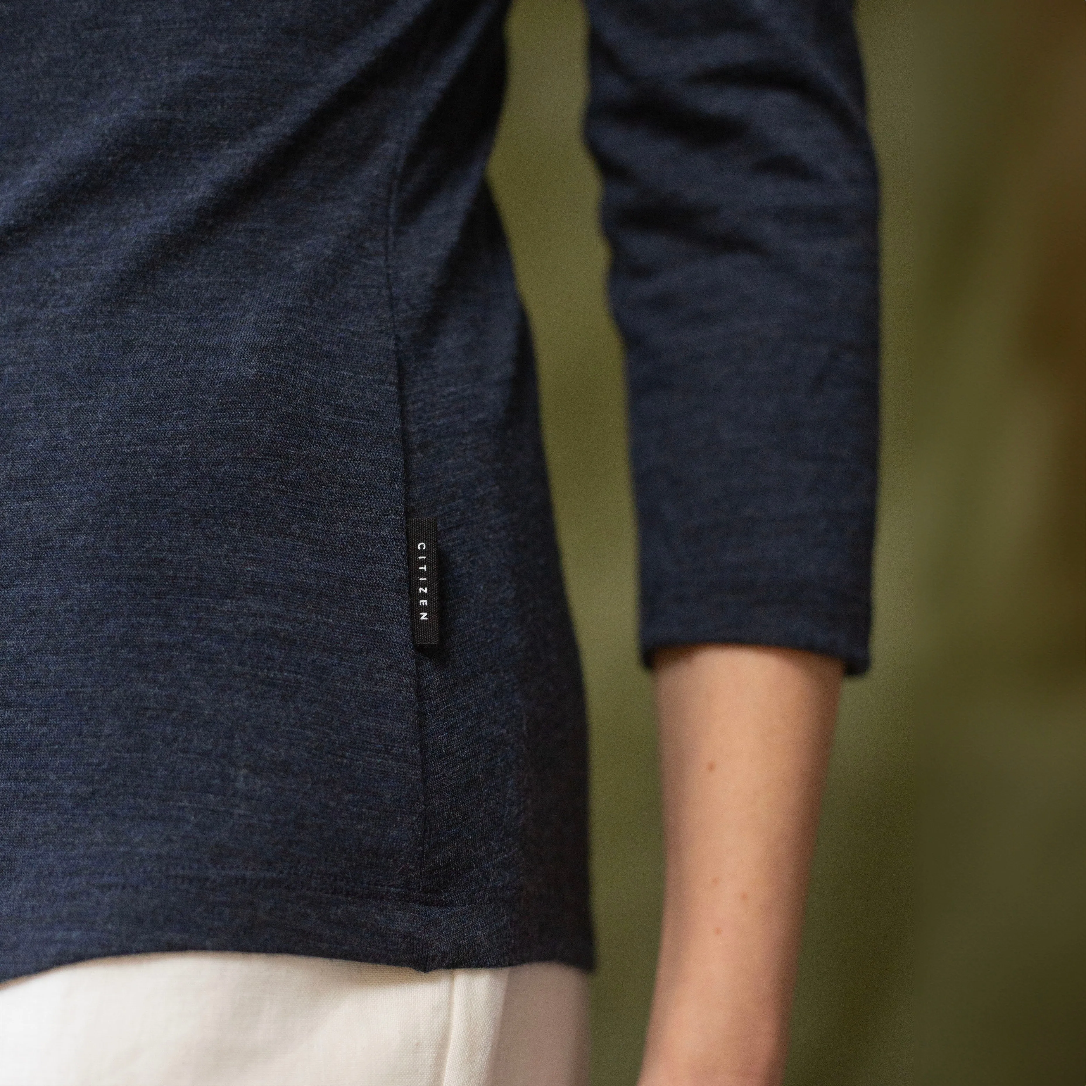 Women's Midnight Marle Heavy Merino Tee sold by Citizen Wolf product image thumbnail 4