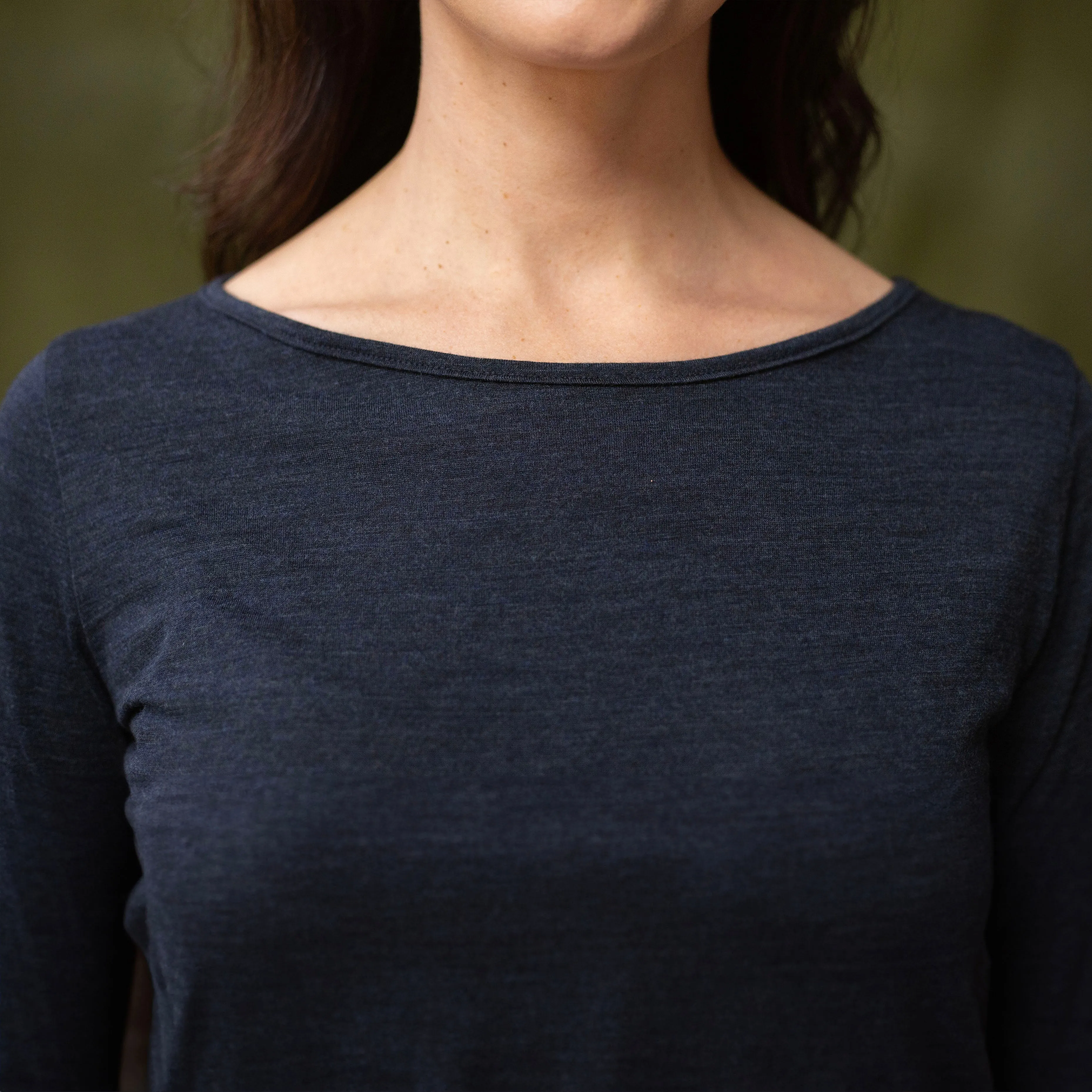 Women's Midnight Marle Heavy Merino Tee sold by Citizen Wolf product image thumbnail 2