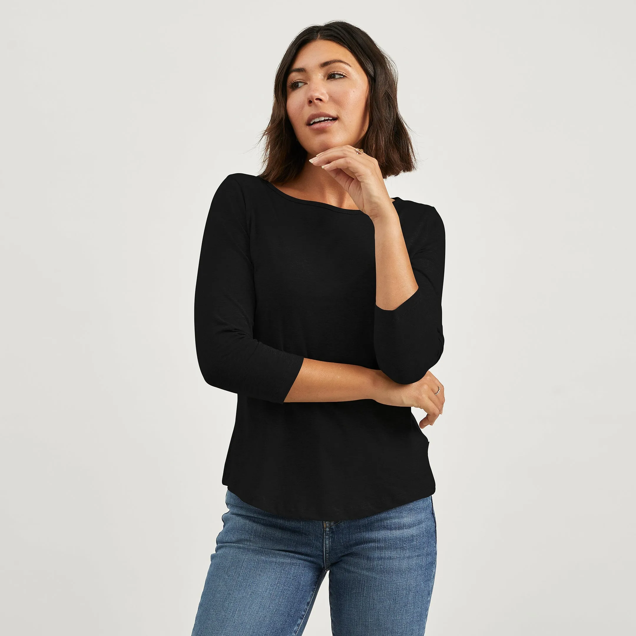 Women's Heavy Cotton 3/4 Boat Tee sold by Citizen Wolf product image thumbnail 5