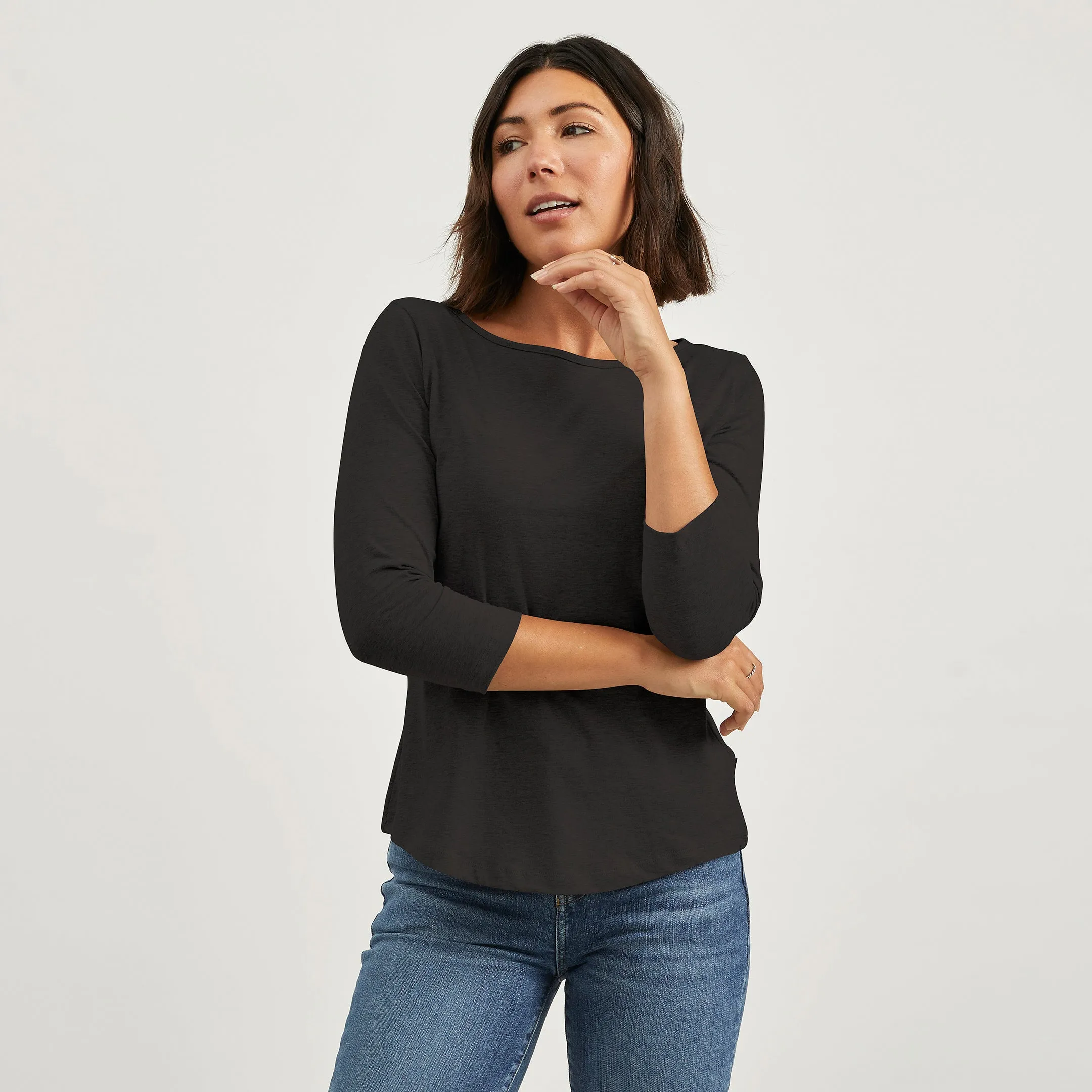 Women's Heavy Cotton 3/4 Boat Tee sold by Citizen Wolf product image thumbnail 2
