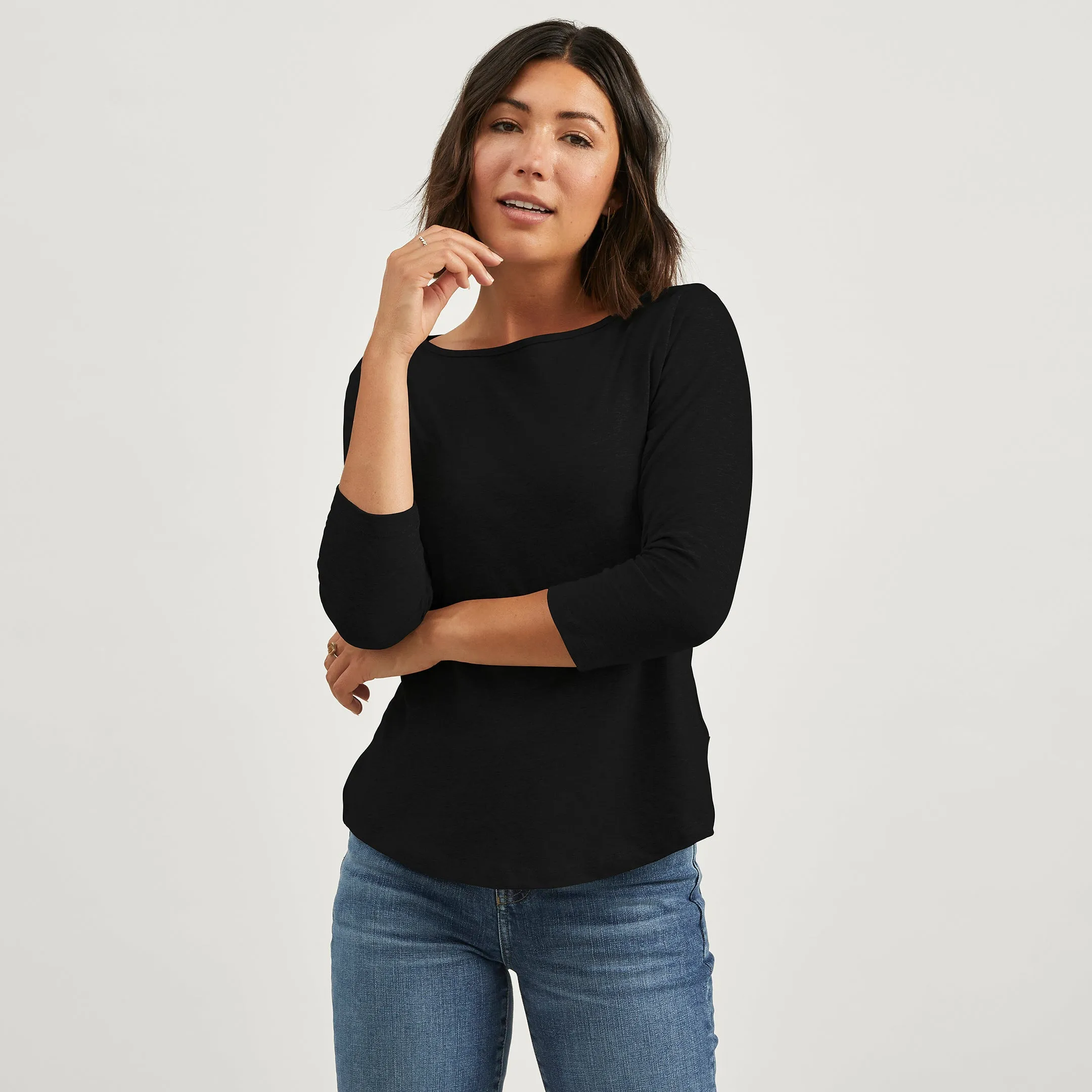 Women's Heavy Cotton 3/4 Boat Tee sold by Citizen Wolf product image thumbnail 4