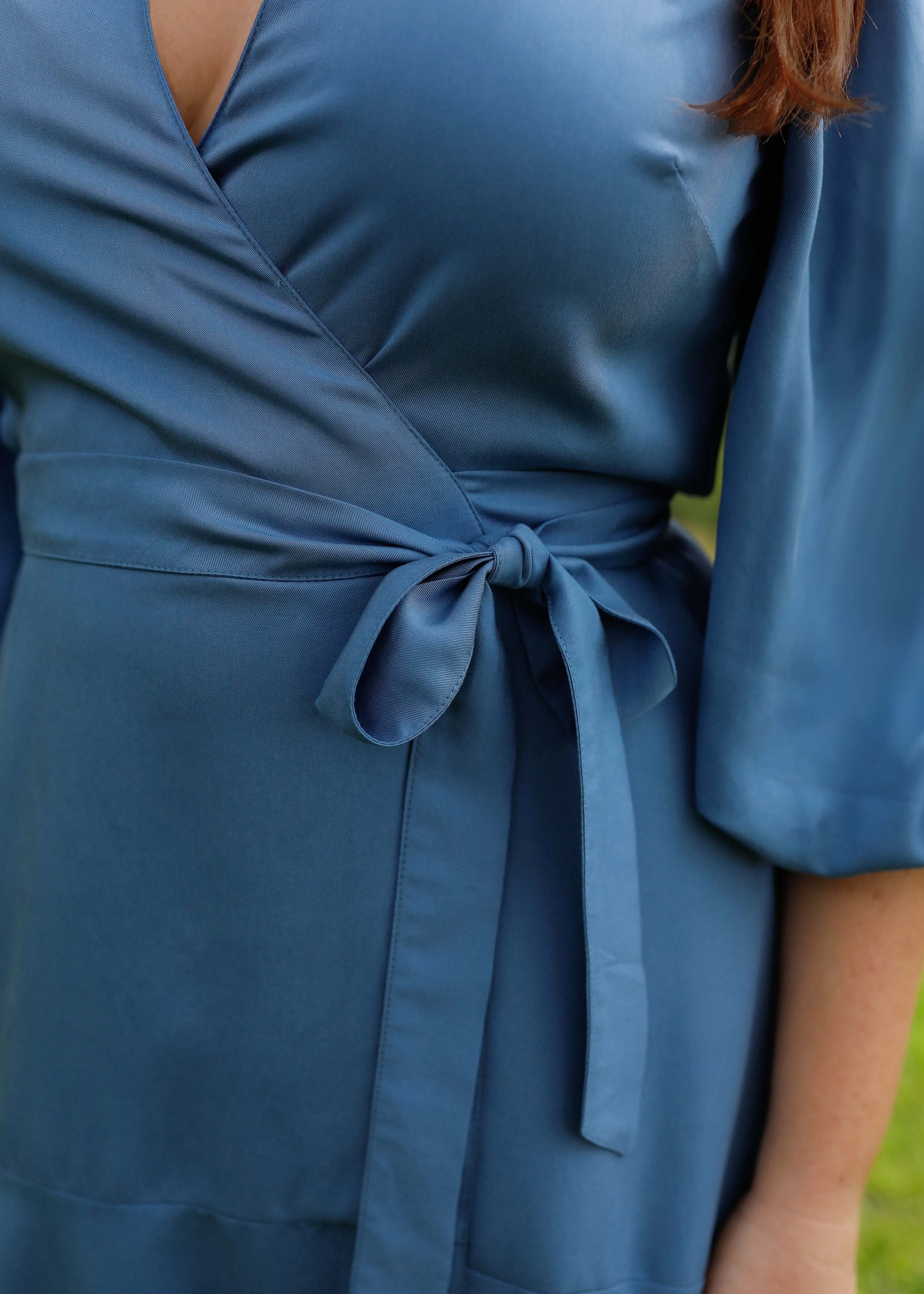 Willow Wrap Dress Bluebell sold by Tali and Tasi product image thumbnail 5