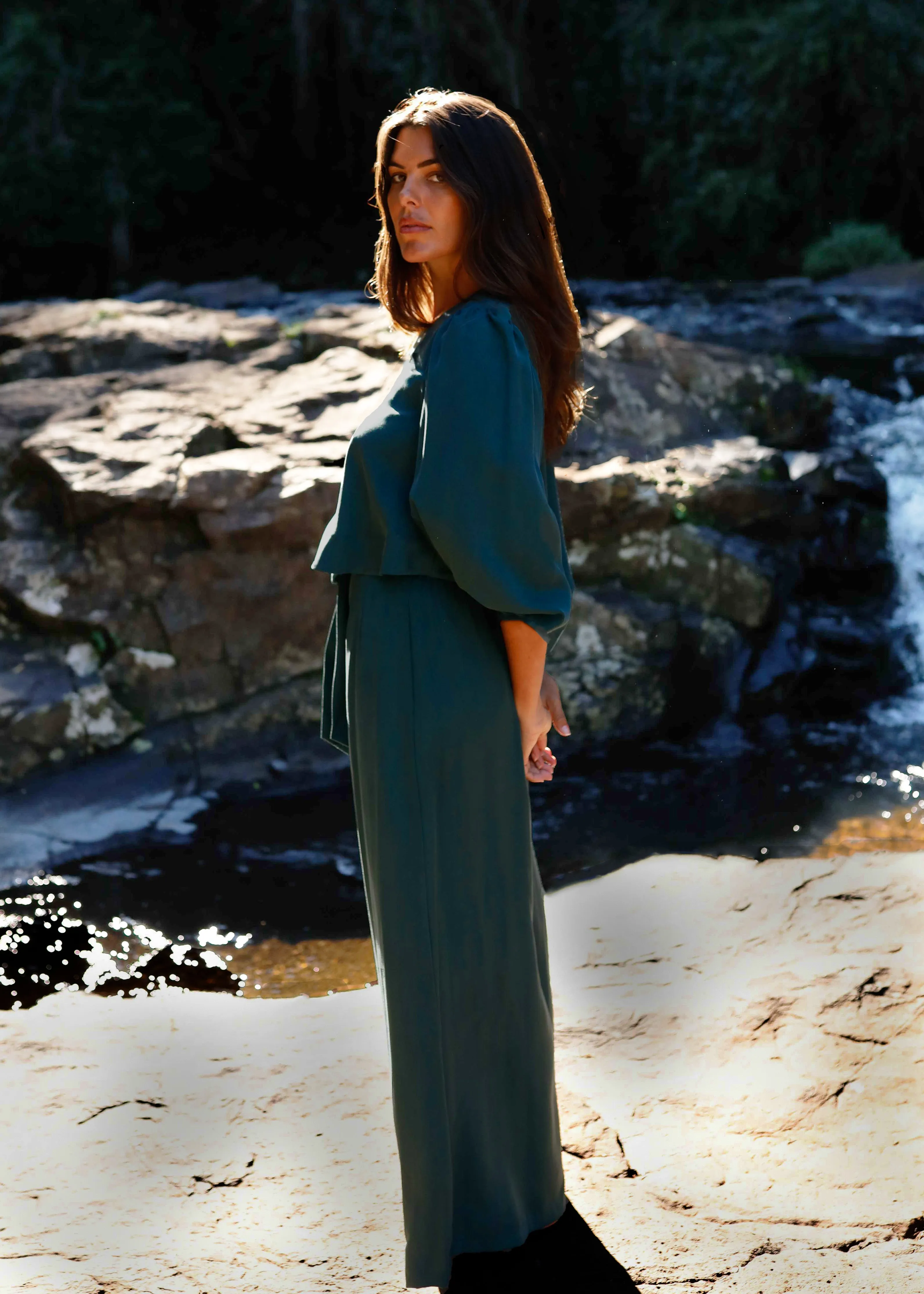 Isla Blouse Emerald sold by Tali and Tasi product image thumbnail 3