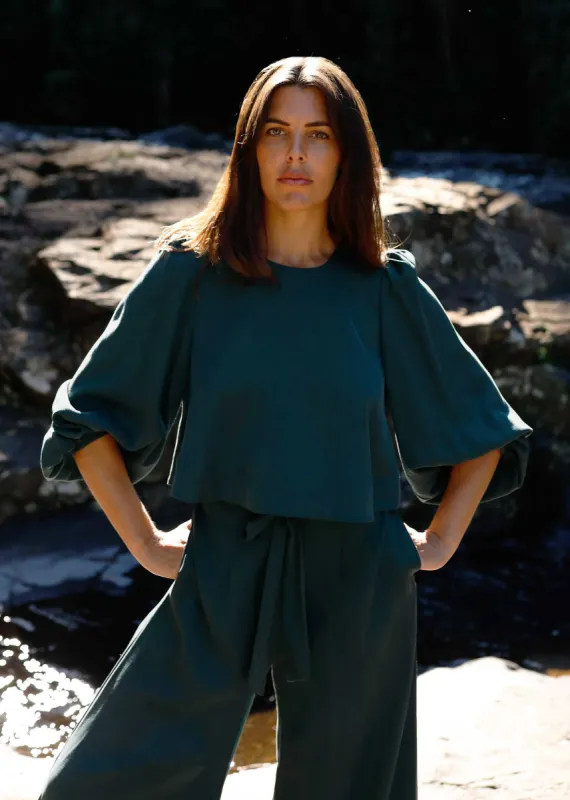 Isla Blouse Emerald sold by Tali and Tasi