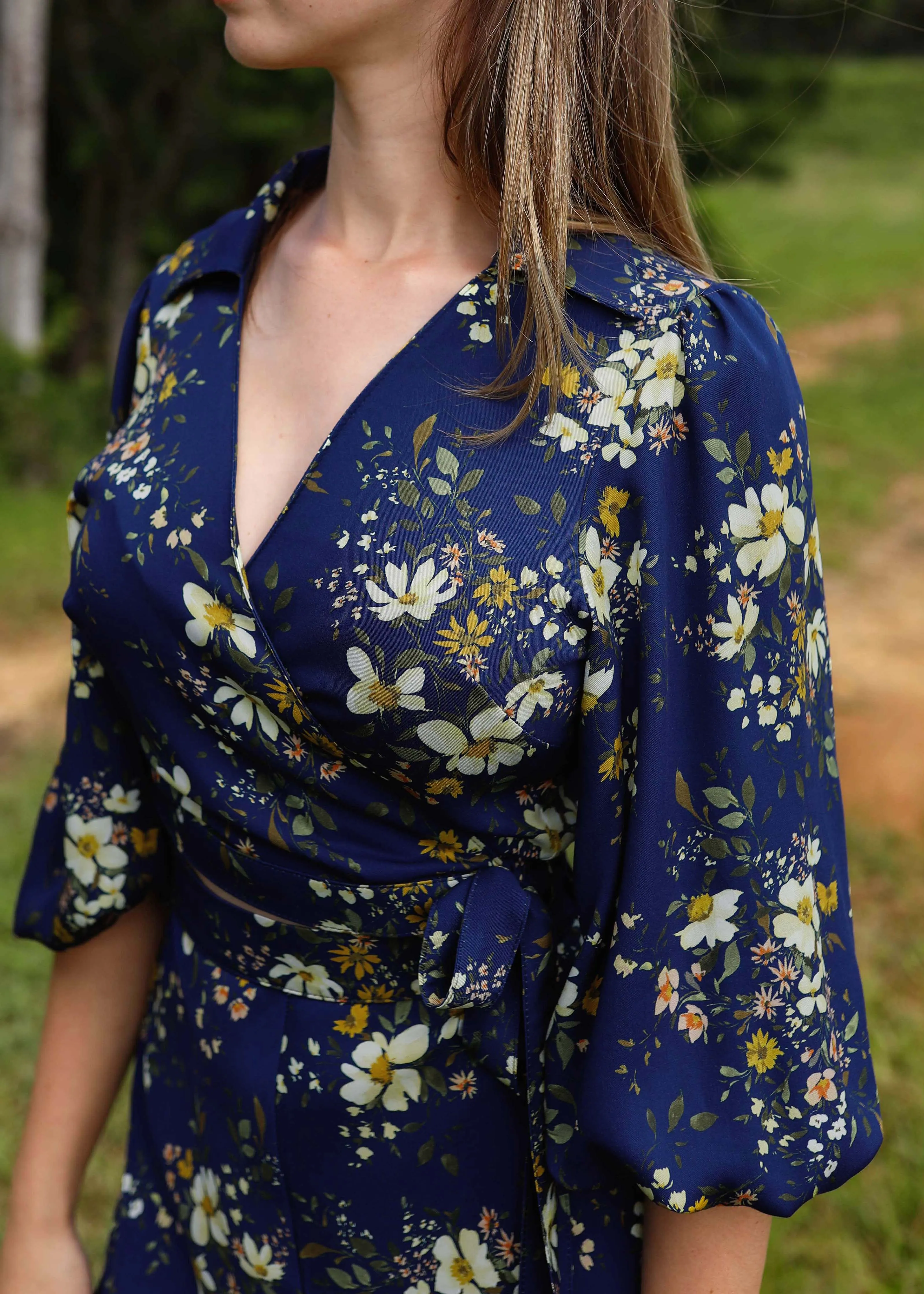 Willow Wrap Blouse Evening Posy sold by Tali and Tasi product image thumbnail 3