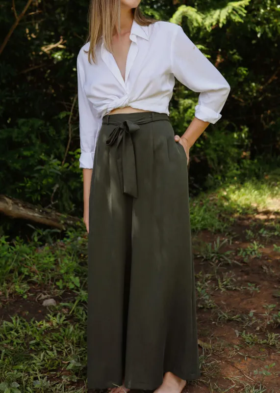 Hazel Pant Moss sold by Tali and Tasi