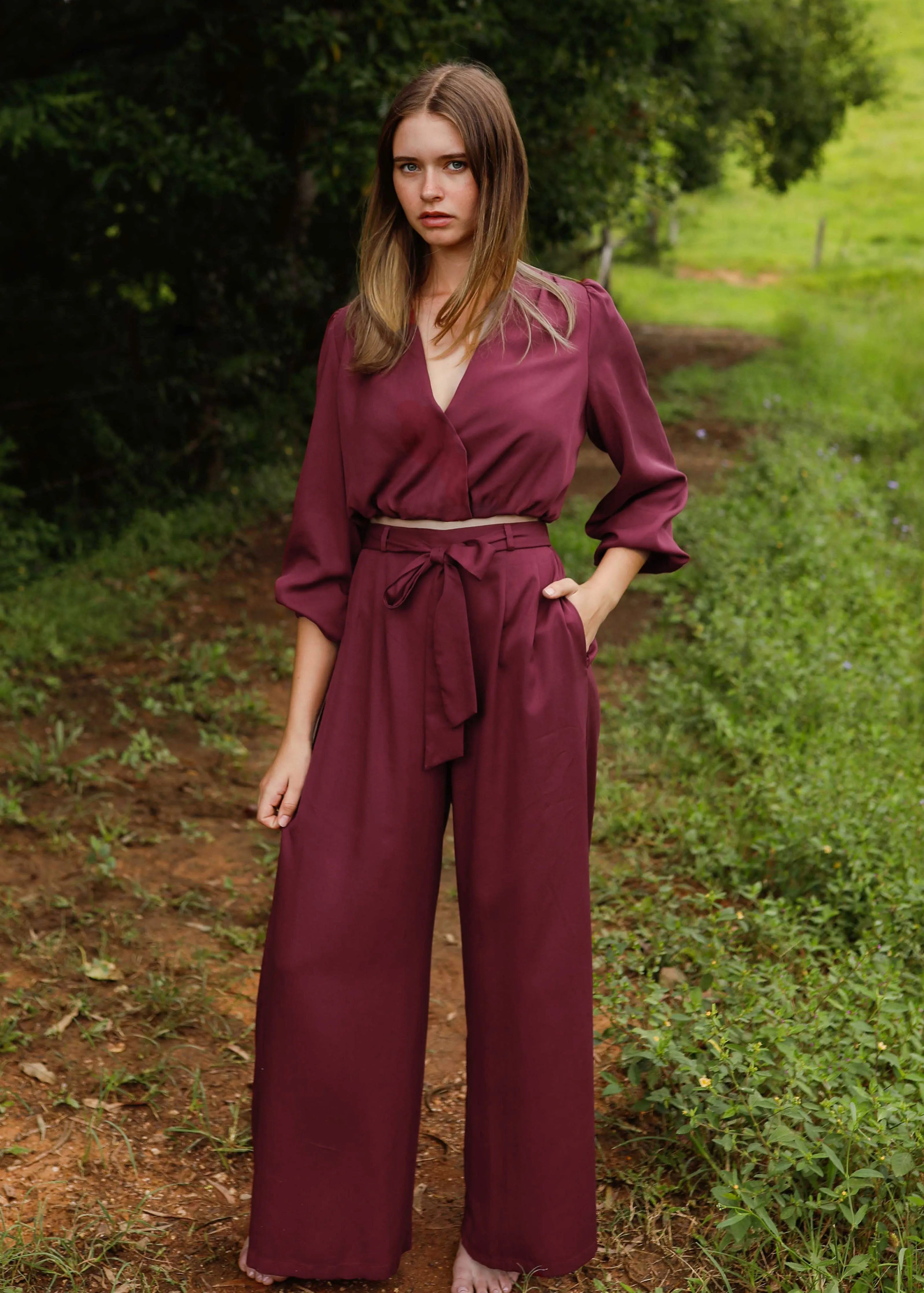 Hazel Pant Ruby sold by Tali and Tasi product image thumbnail 4