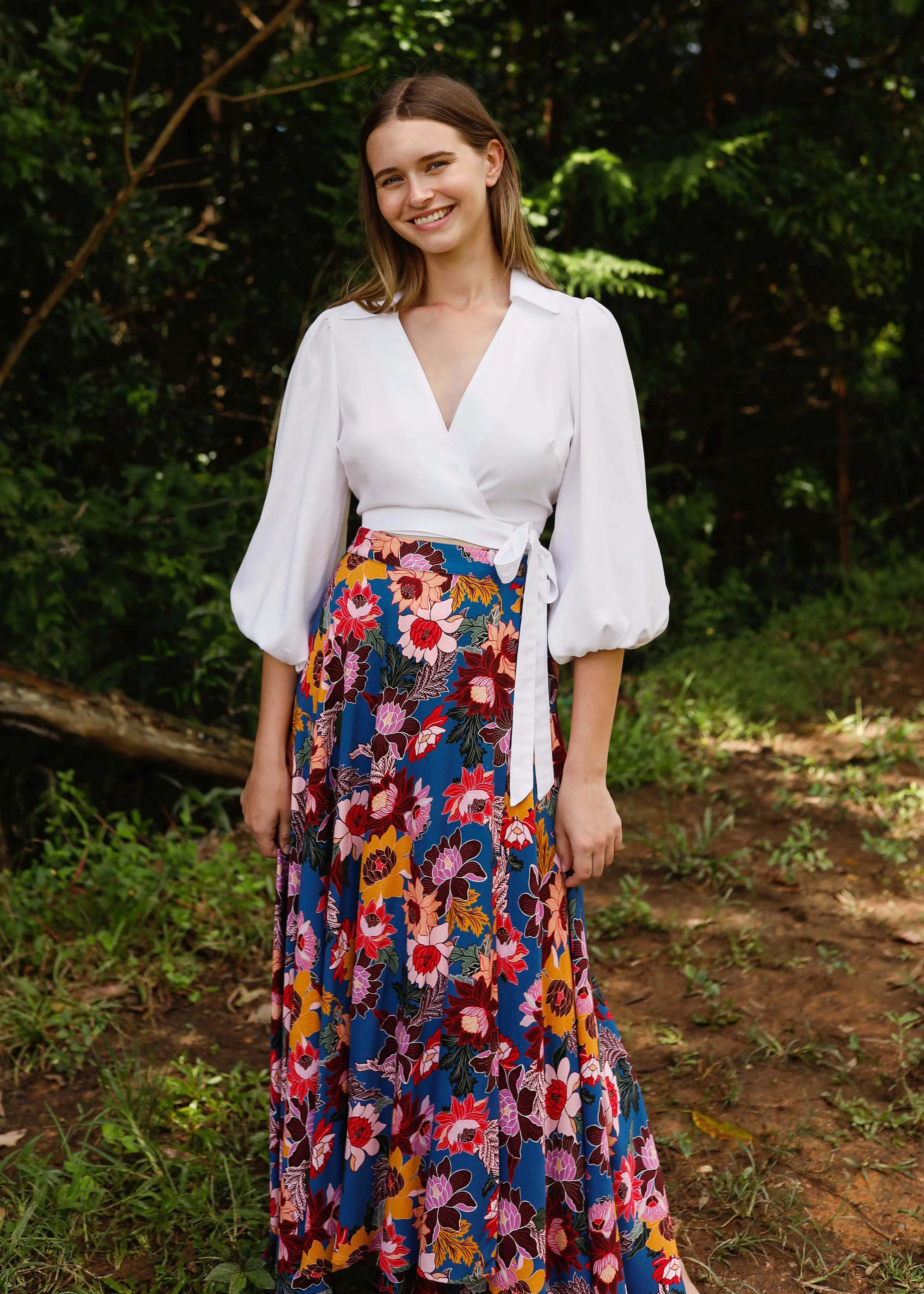 Willow Wrap Blouse White sold by Tali and Tasi product image thumbnail 2