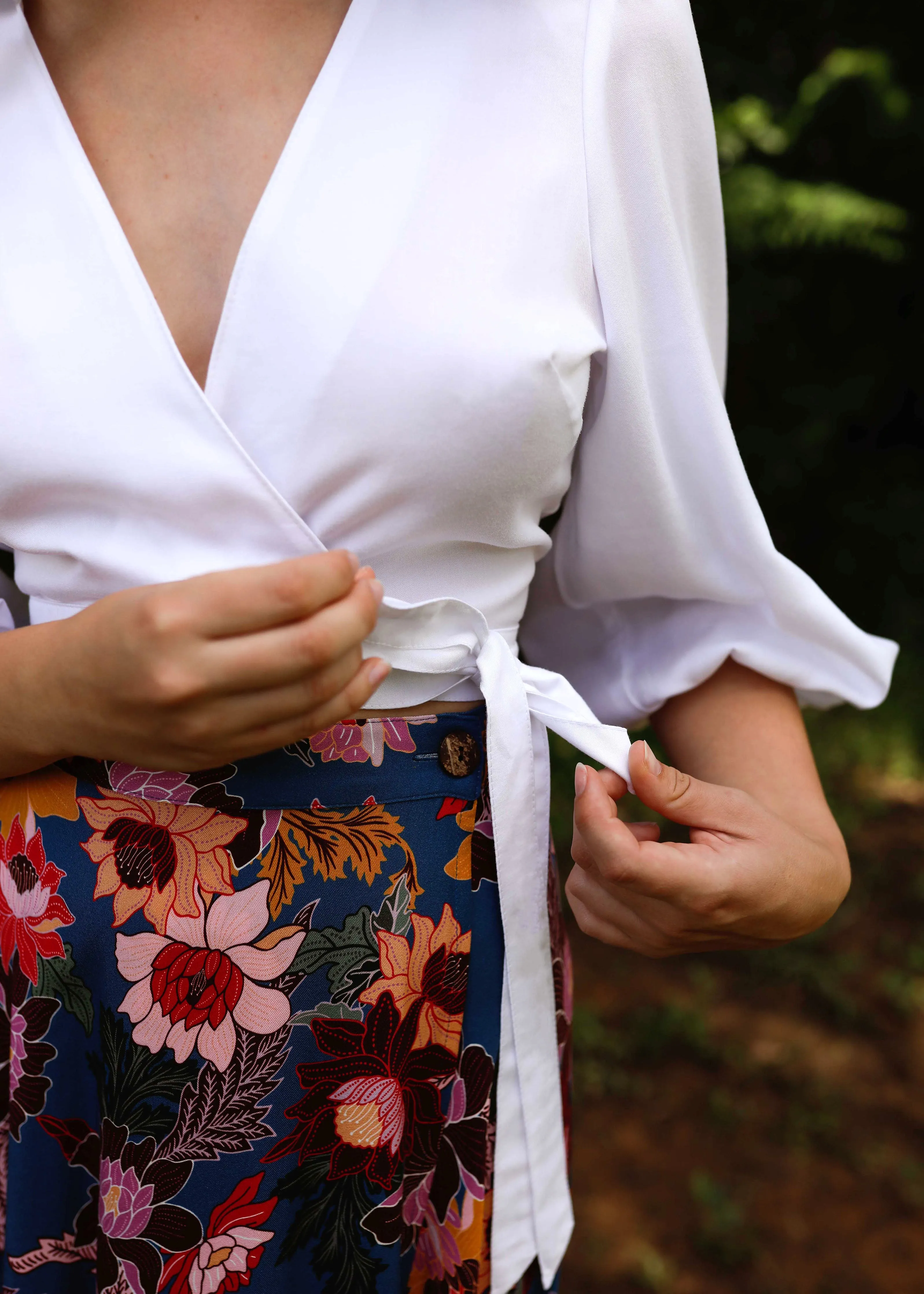 Willow Wrap Blouse White sold by Tali and Tasi product image thumbnail 4